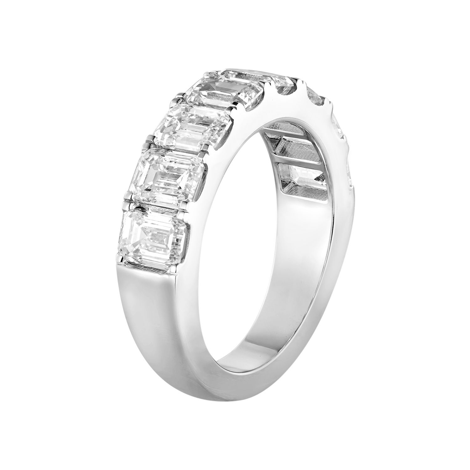 14K White/Yellow Gold Lab Grown Diamond Wedding Band MZ11991-1, Colour: 14KW-5.81g-3.269ct-LG