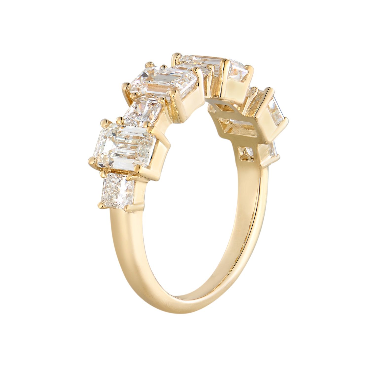 14K White/Yellow Gold Lab Grown Diamond Wedding Band MZ11997, Colour: 14KYellow-3.54g-2.977ct-LG