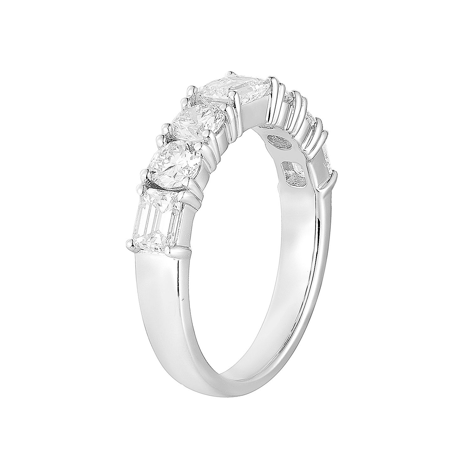 14K White/Yellow Gold Lab Grown Diamond Wedding Band MG-39, Colour: 14KWhite-3.41-1.593ct-LG