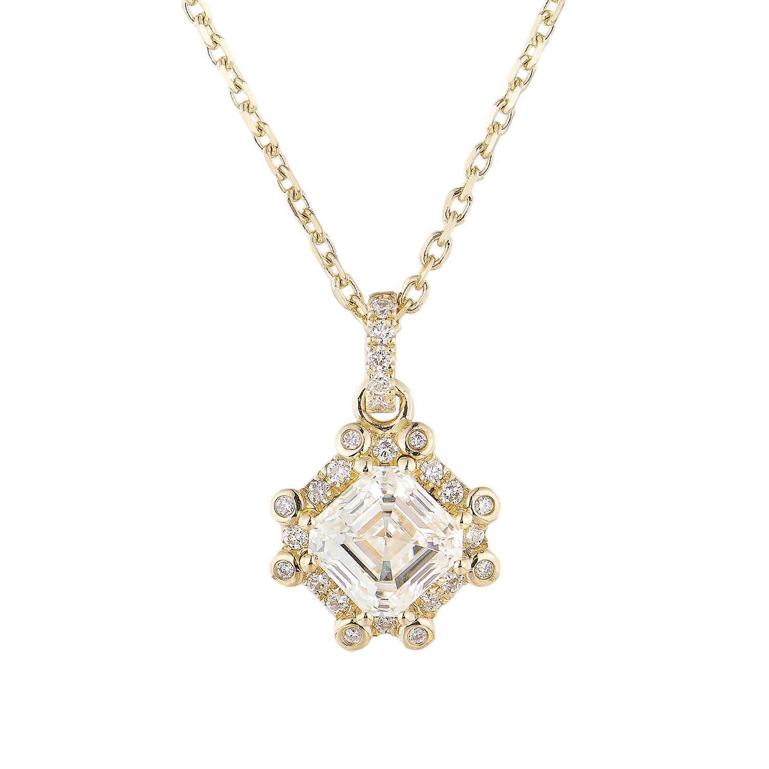14K Yellow Gold Lab Grown Diamond Necklace MZ71084, Colour: Yellow