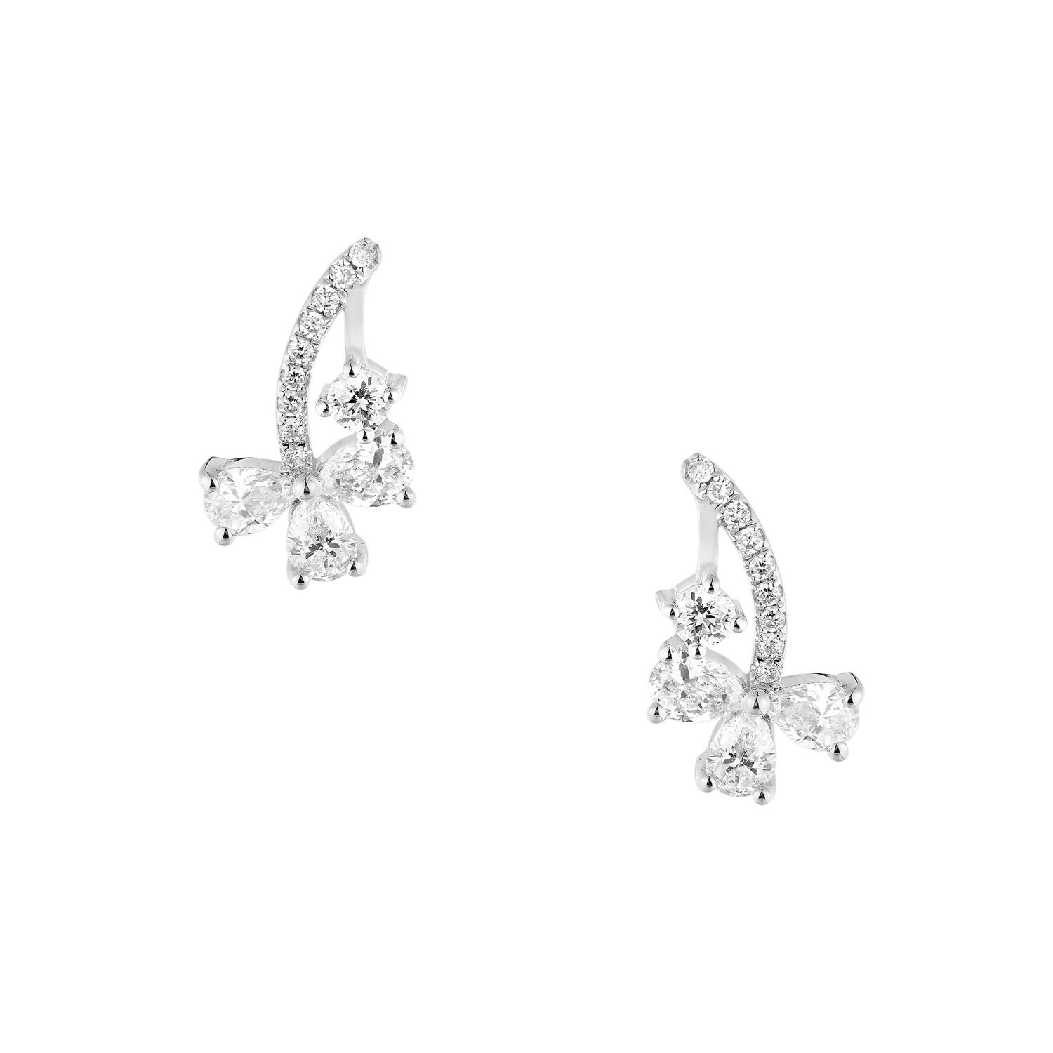 14K White/Yellow Gold Lab Grown Diamond Stud Earrings MZ10317, Colour: 14KW-1.42g-0.658ct-LG