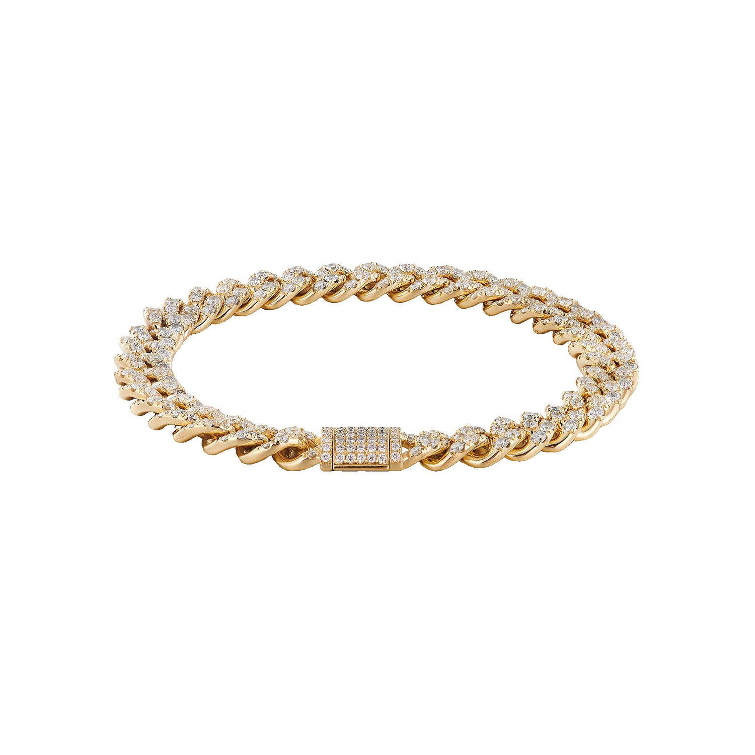 14K White /Yellow Gold Lab Grown Diamond Bracelet MZ11890-1, Colour: 14KYellow-32.35g-6.275ct-LG