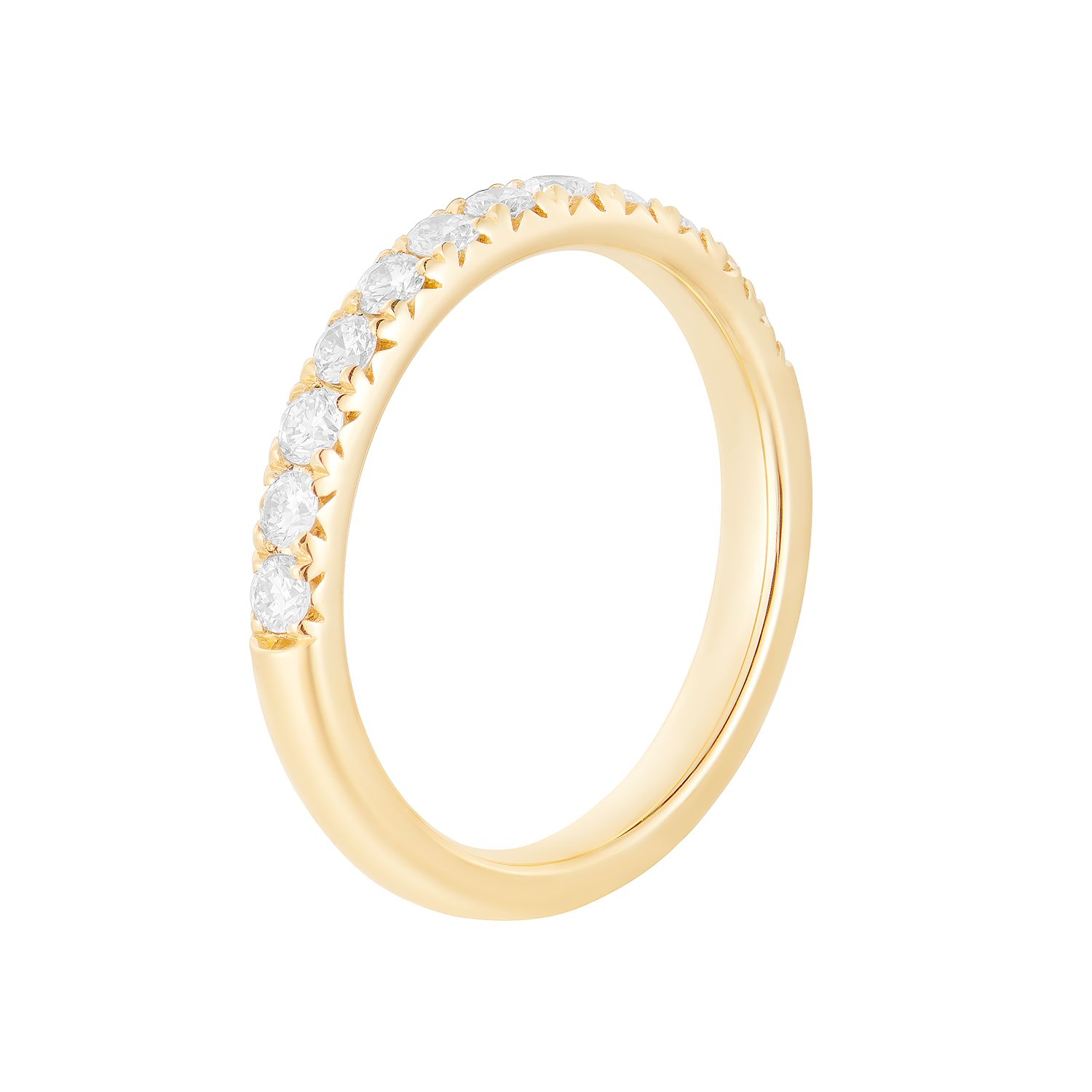 14K White/Yellow Gold Natural Diamond Wedding Band MZ6447, Colour: 14KY-2.84g-0.476ct-ND