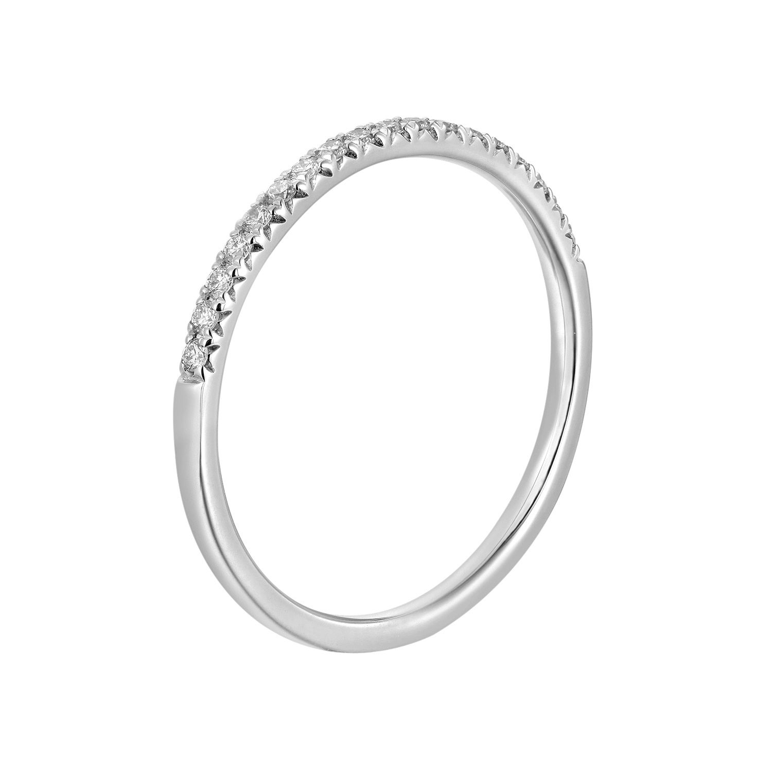 14K White/Yellow Gold Natural Diamond Wedding Band MZ6449, Colour: 14KW-1.36g-0.146ct-ND