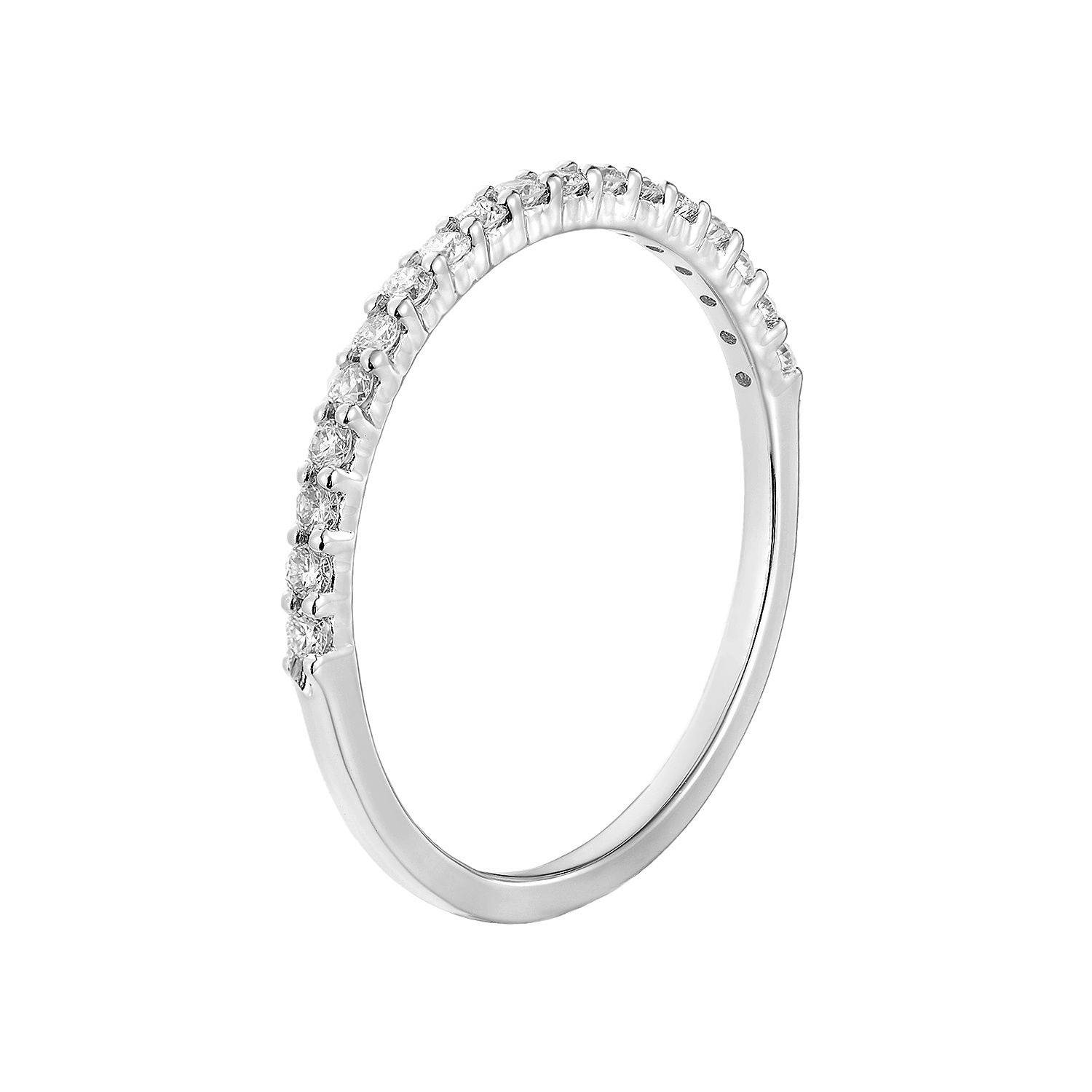 14K White/Yellow Gold Natural Diamond Wedding Band MZ71732, Colour: 14KW-1.24g-0.269ct-ND