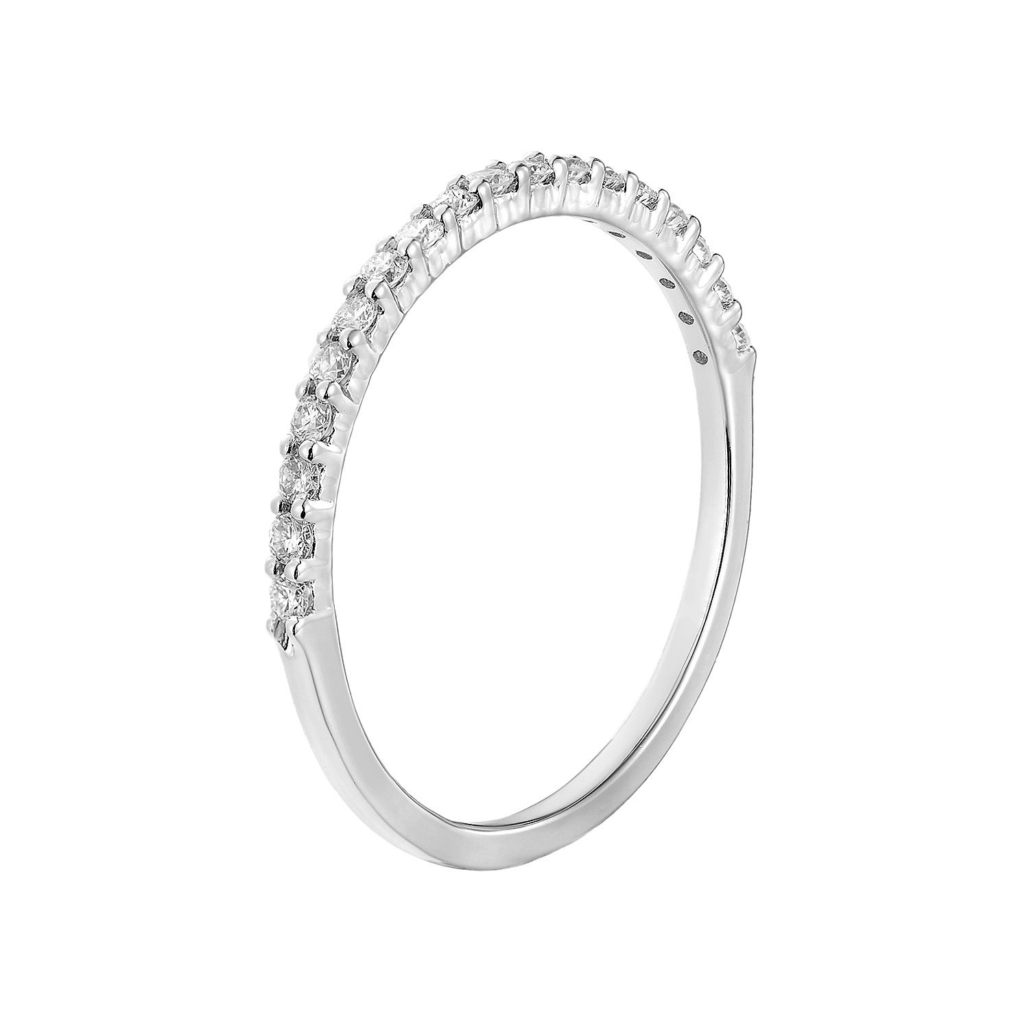 14K White Gold Lab Grown Diamond Wedding Band MZ71732