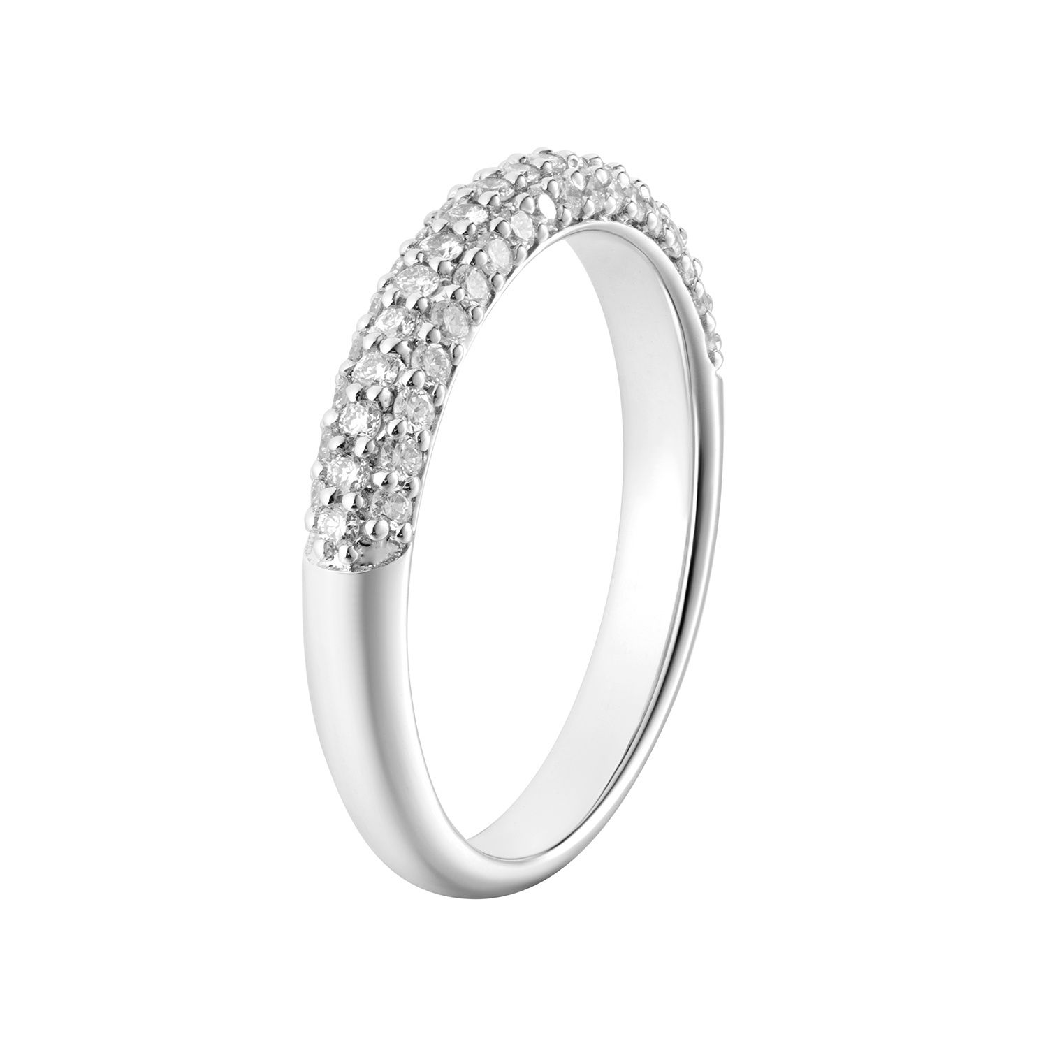 14K White/Yellow Gold Natural Diamond Wedding Band MZ6752, Colour: 14KW-2.89g-0.455ct-ND