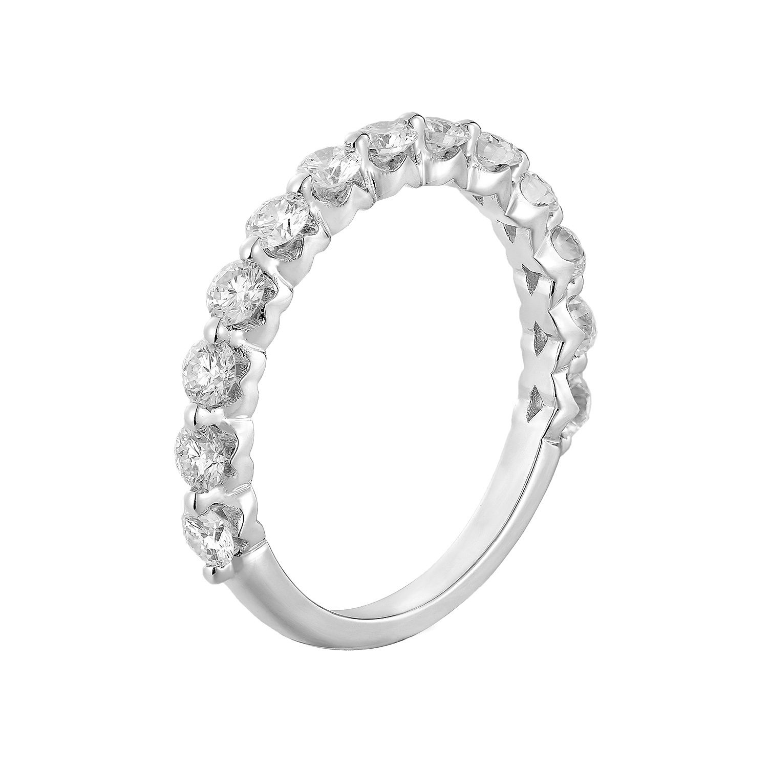 14K White/Yellow Gold Natural Diamond Wedding Band MZ72666(REMZ6705-1), Colour: 14KW-2.3g-0.841ct-ND