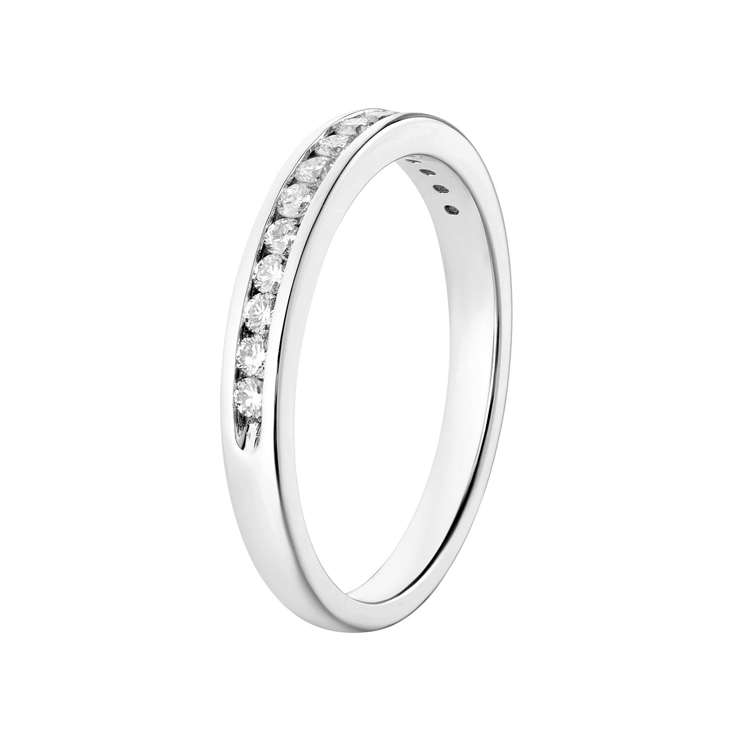 14K White/Yellow Gold Natural Diamond Wedding Band MZ7247, Colour: 14KW-2.46g-0.267ct-ND