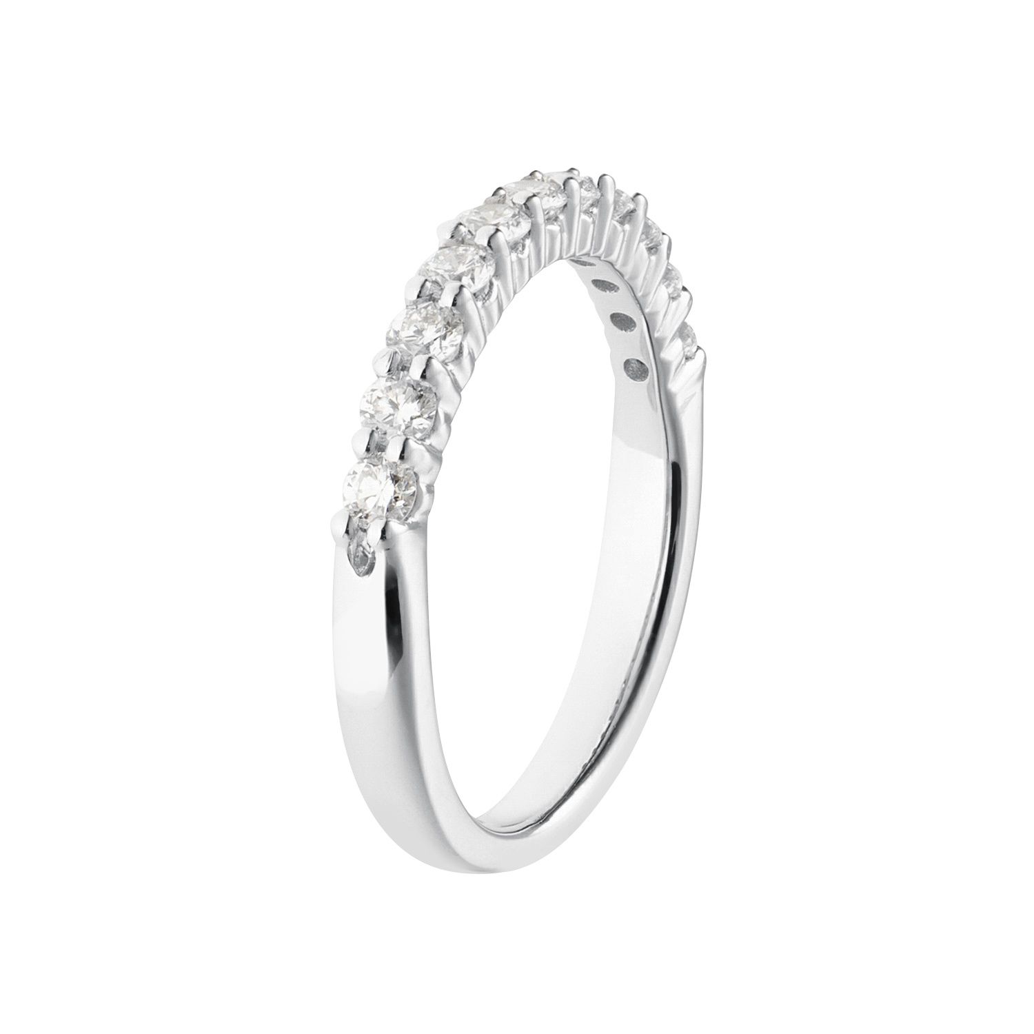14K White/Yellow Gold Natural Diamond Wedding Band MZ7249, Colour: 14KW-2.85g-0.571ct-ND