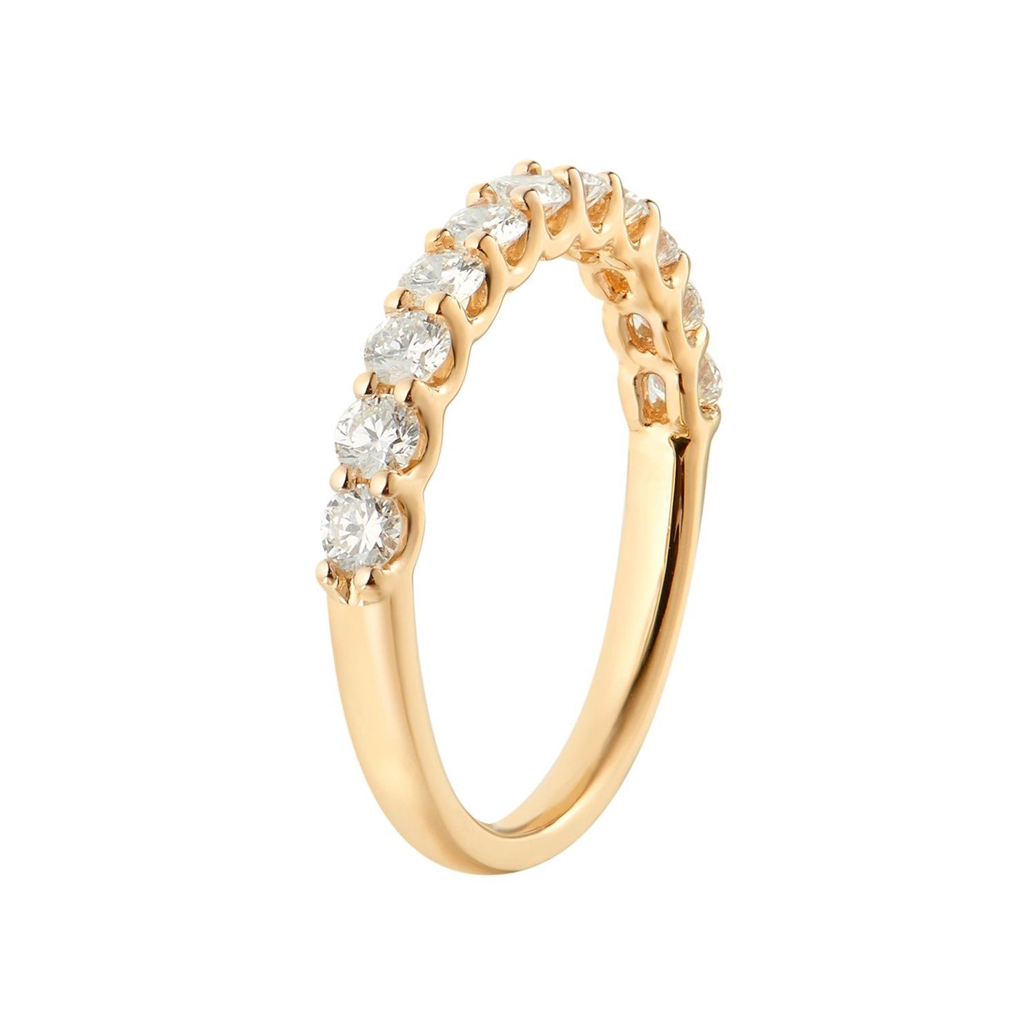 14K White/Yellow Gold Natural Diamond Wedding Band MZ7168(REHYD3033), Colour: 14KY-2.35g-0.776ct-ND