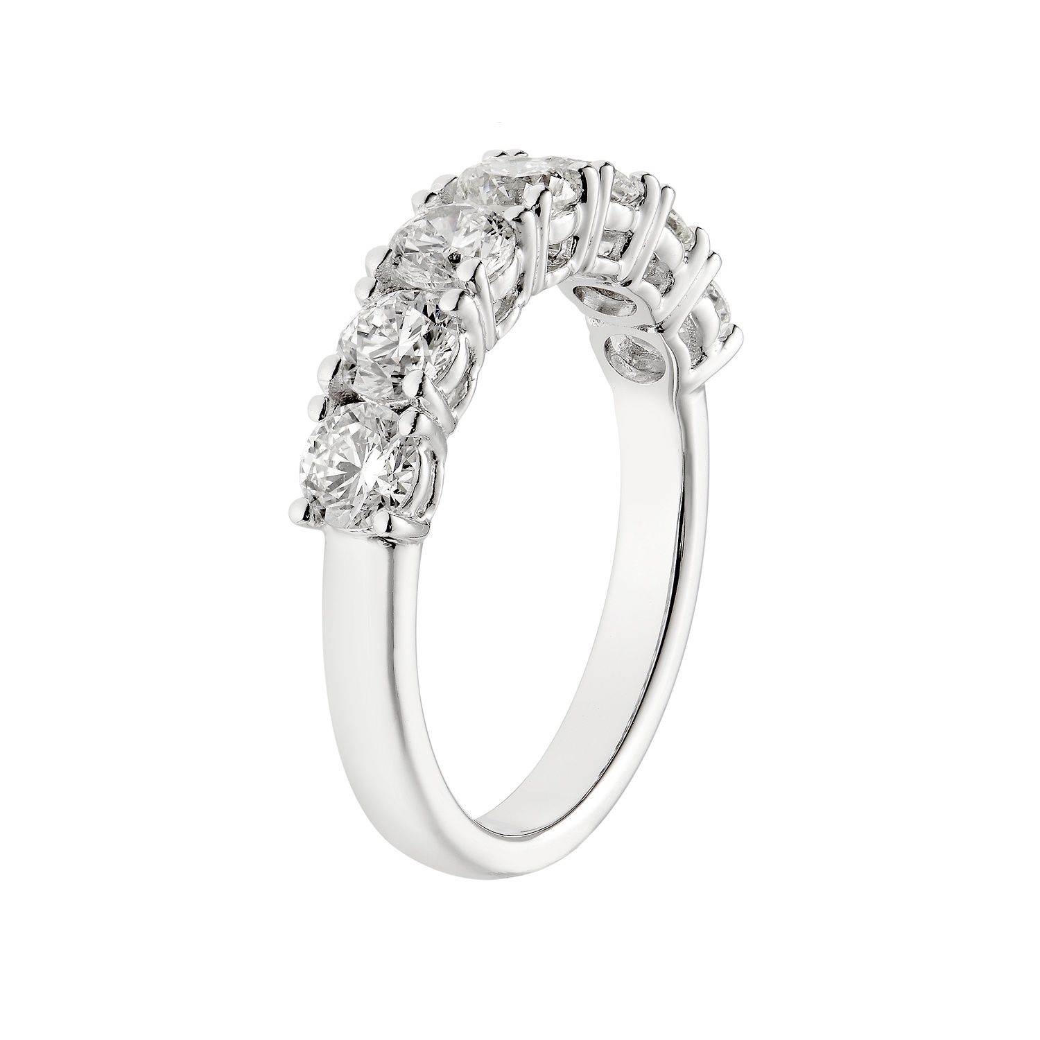 14K White Gold Lab Grown Diamond Wedding Band MZ6667, Colour: 14KW-3.61g-1.716ct-LG