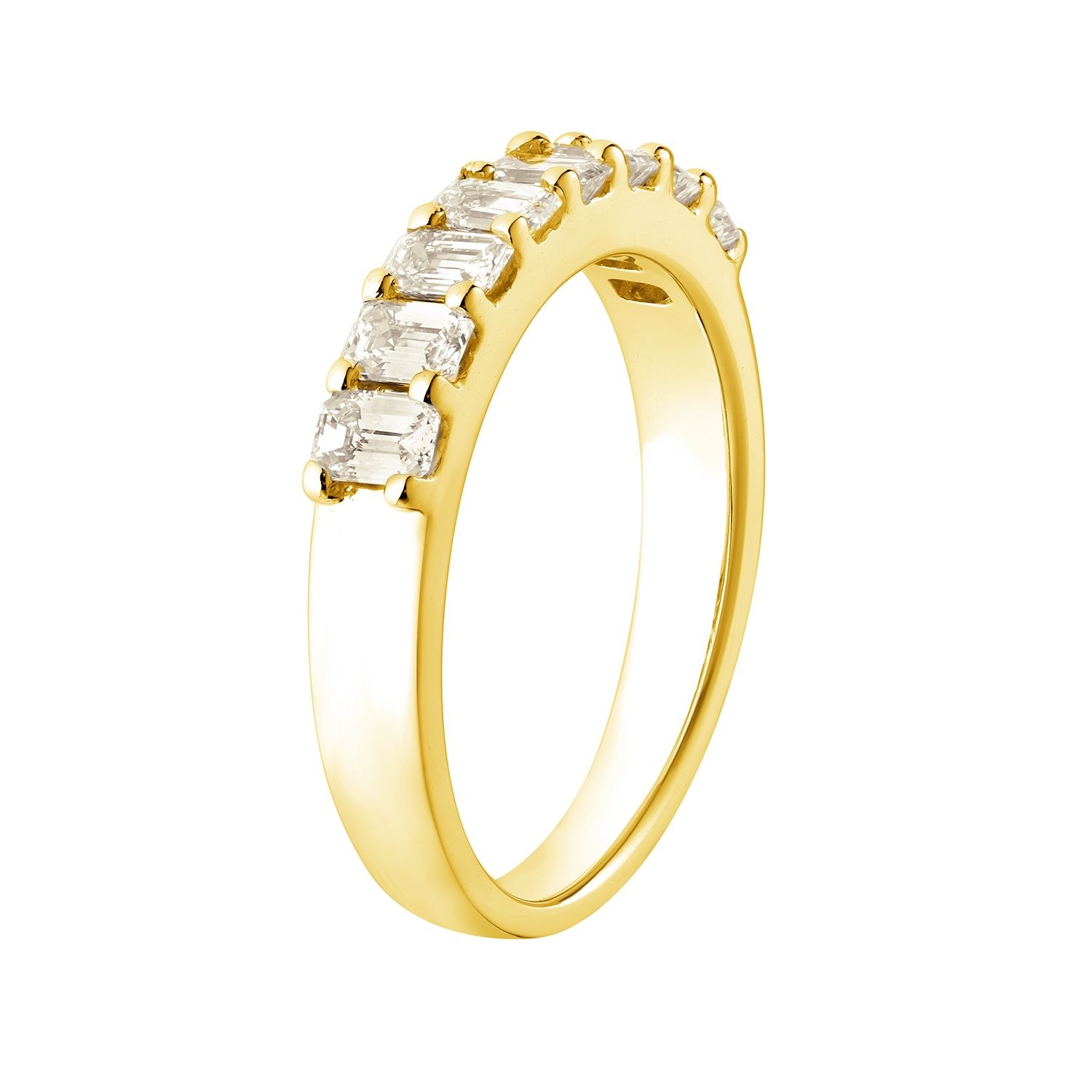 14K White/Yellow Gold Natural Diamond Wedding Band MZ7323, Colour: 14KY-3.95g-1.075ct-ND