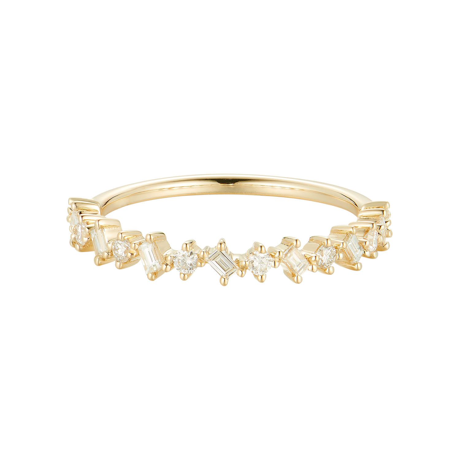 14K Yellow Gold Natural Diamond Wedding Band MZ7478(REMZ1622), Colour: 14KY-1.27g-0.33ct-ND