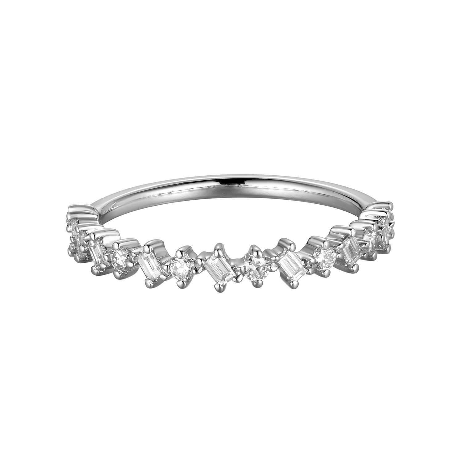 14K White/Yellow Gold Lab Grown Diamond Wedding Band MZ7478 (RE MZ1622), Colour: 14KW-1.29G-0.333CT