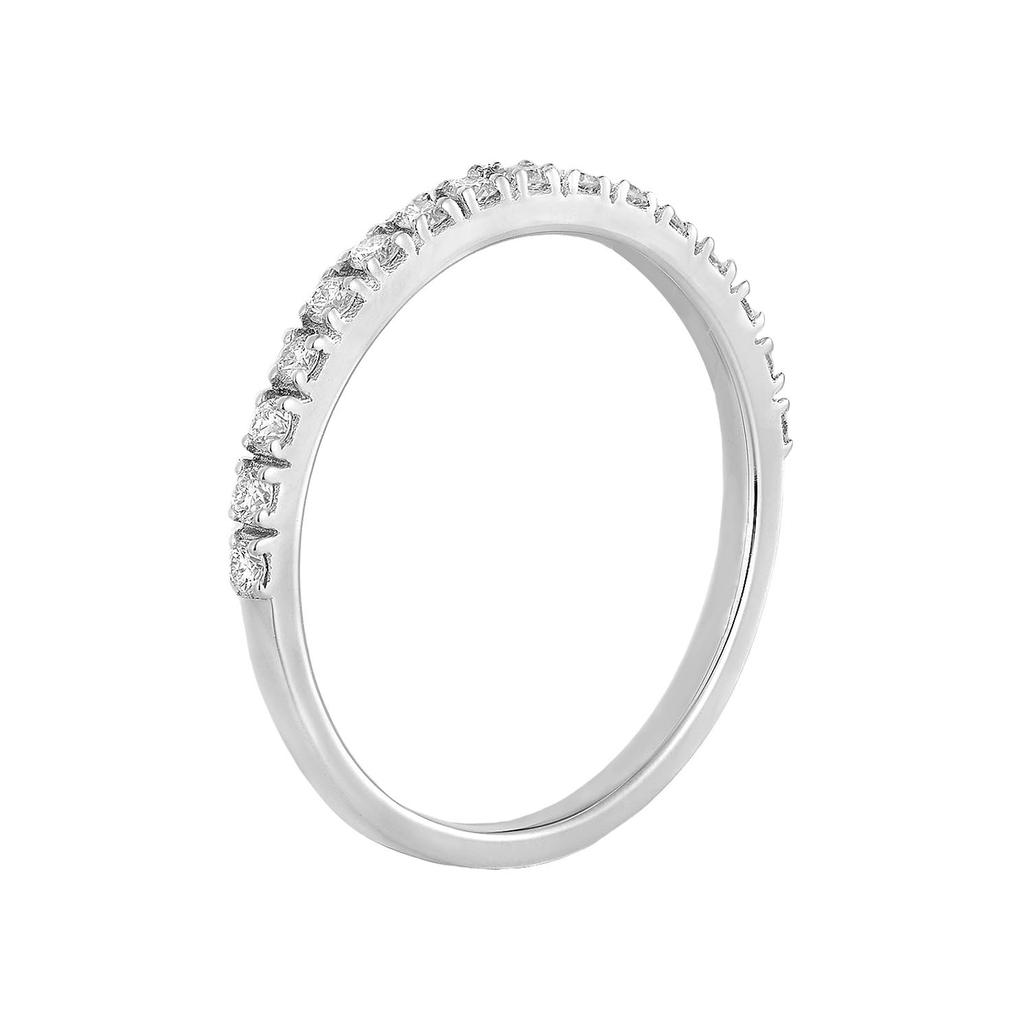 14K White Gold Lab Grown Diamond Wedding Band MZ72956