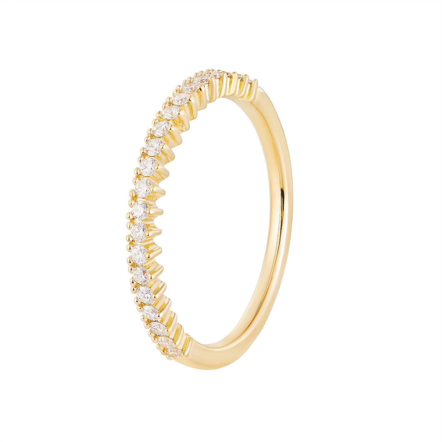 14K White/Yellow Gold Natural Diamond Wedding Band MZ72957, Colour: 14KY-1.4g-0.195ct-ND