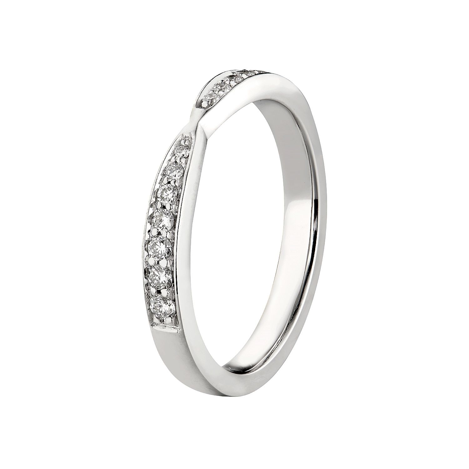 14K White/Yellow Gold Natural Diamond Wedding Band MZ1850(IH-593), Colour: 14KW-3.08g-0.193ct-ND