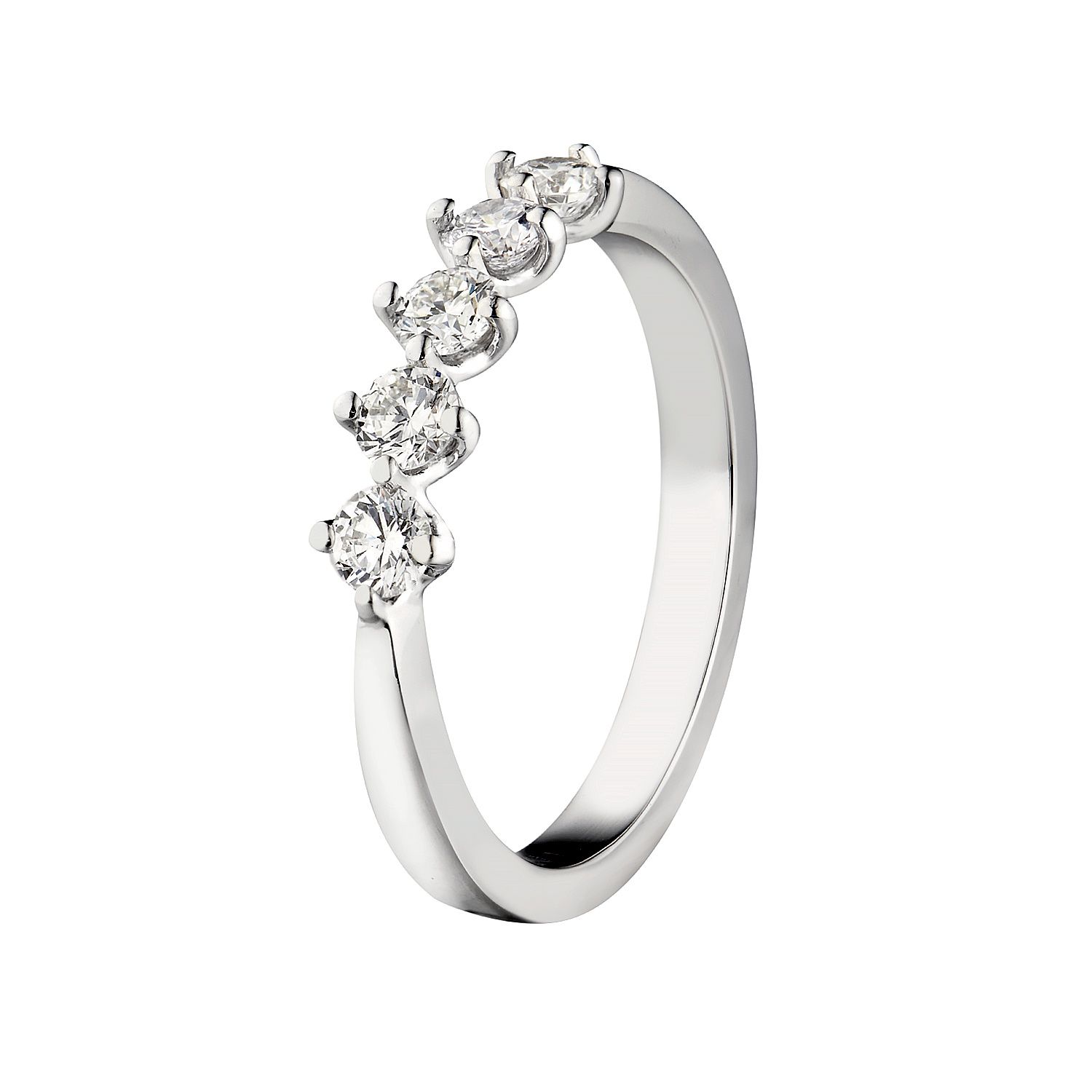 14K White/Yellow Gold Natural Diamond Wedding Band MZ1849, Colour: 14KW-2.39g-0.512ct-ND