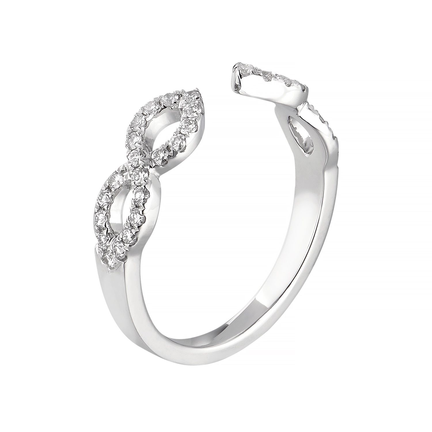 14K White/Yellow Gold Lab Grown Diamond Wedding Band MZ2070(IH-582), Colour: 14KW-2.65g-0.337ct-LG