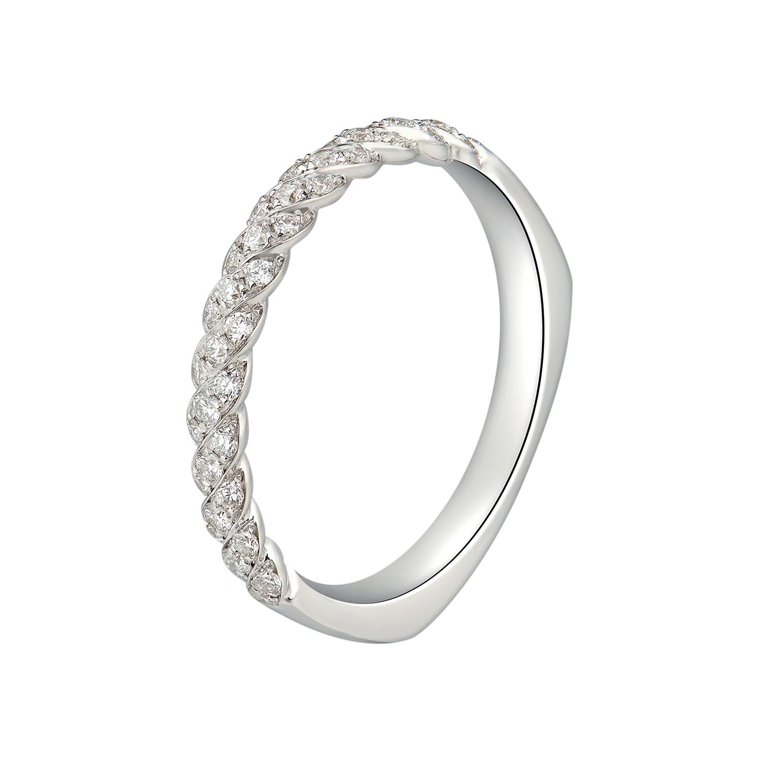 14K White/Yellow Gold Natural Diamond Wedding Band MZ6025, Colour: 14KW-2.53g-0.278ct-ND