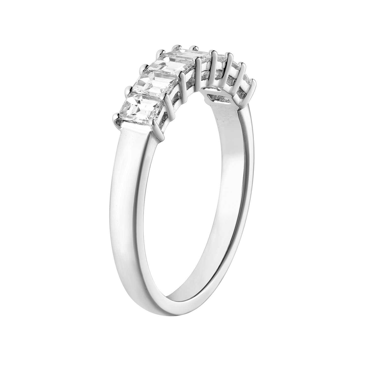 14K White/Yellow Gold Lab Grown Diamond Wedding Band MZ6686, Colour: 14KW-2.6g-0.999ct-LG