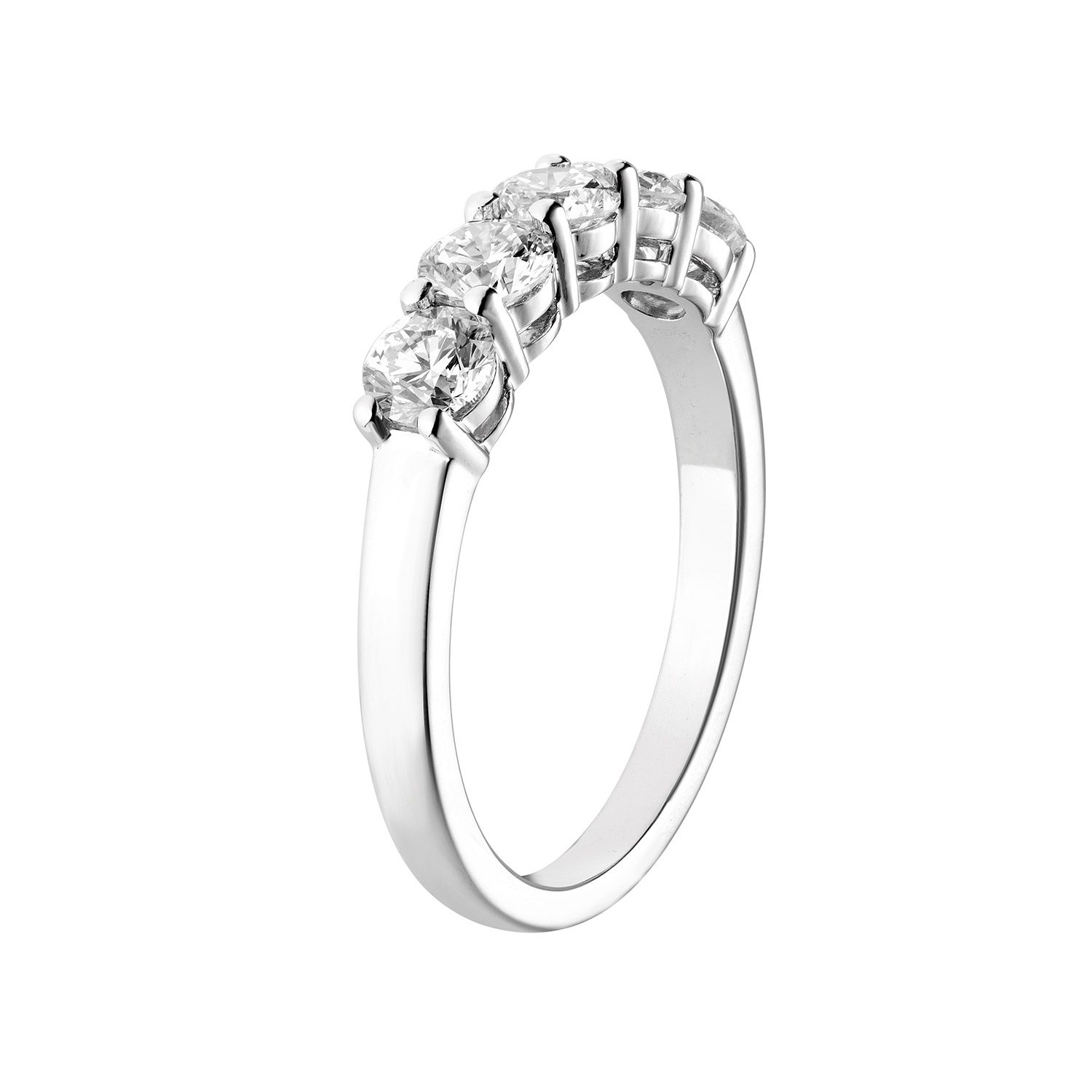 14K White Gold Lab Grown Diamond Wedding Band MZ6715, Colour: 14KW-2.69g-1.127ct-LG