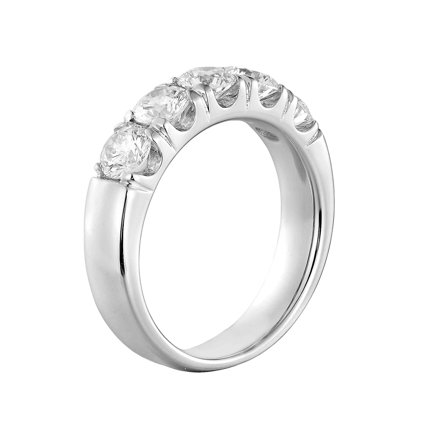 14K White/Yellow Gold Lab Grown Diamond Wedding Band MZ72968, Colour: 14KW-6.29g-1.617ct-LG