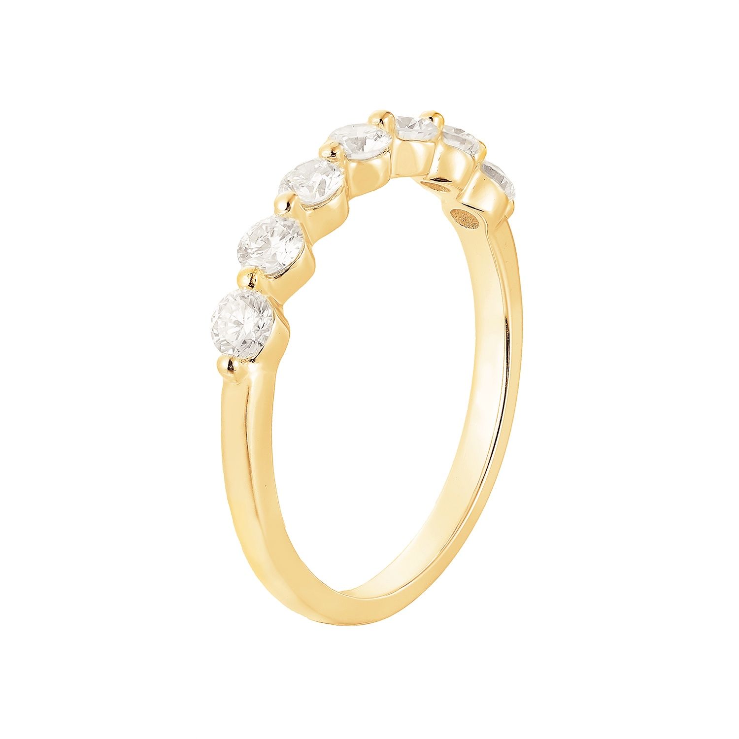 14K White/Yellow Gold Natural Diamond Wedding Band D2561-6, Colour: 14KY-2.36g-0.853ct-ND