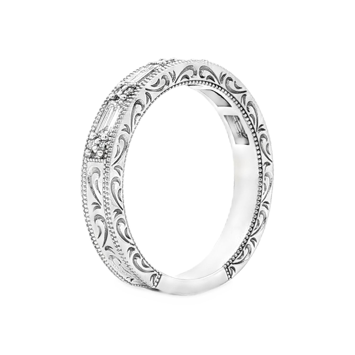 14K White/Yellow Gold Natural Diamond Wedding Band MZ5093-1