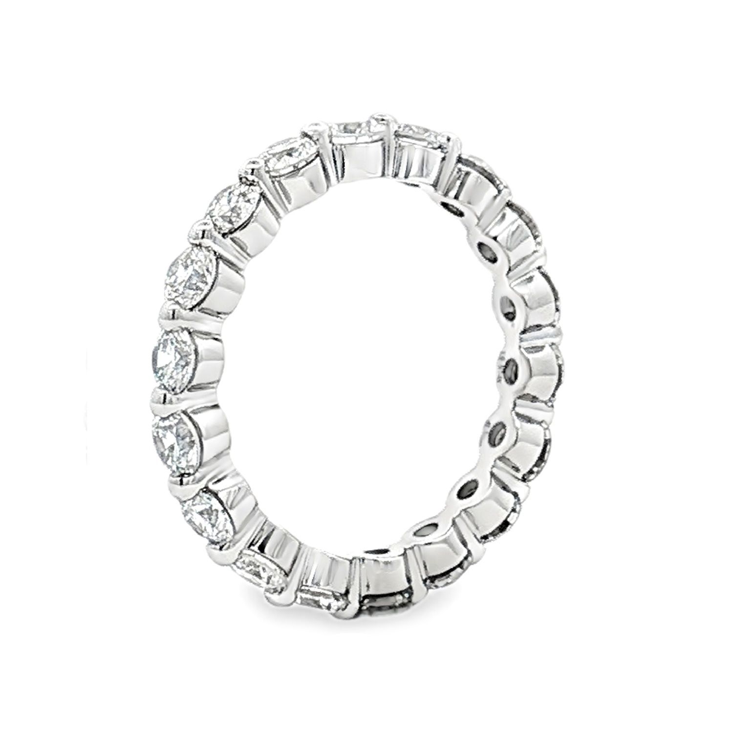 14K White/Yellow Gold Lab Grown Diamond Eternity Band MZ7440-1-6.5#, Colour: 14KW-2.84g-2.365ct-LG