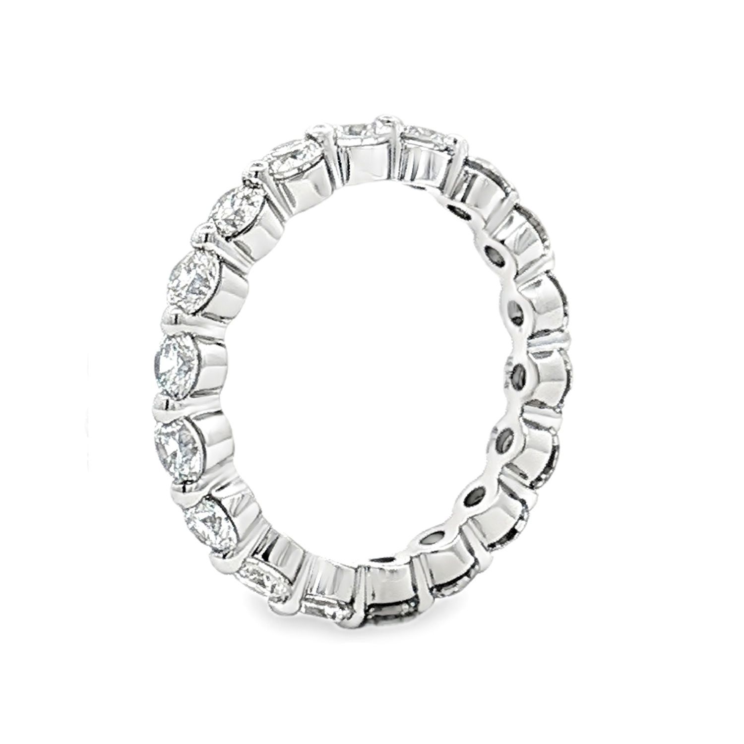 14K White/Yellow Gold Lab Grown Diamond Eternity Band MZ7440-1-6.5#, Colour: 14KW-2.84g-2.365ct-LG