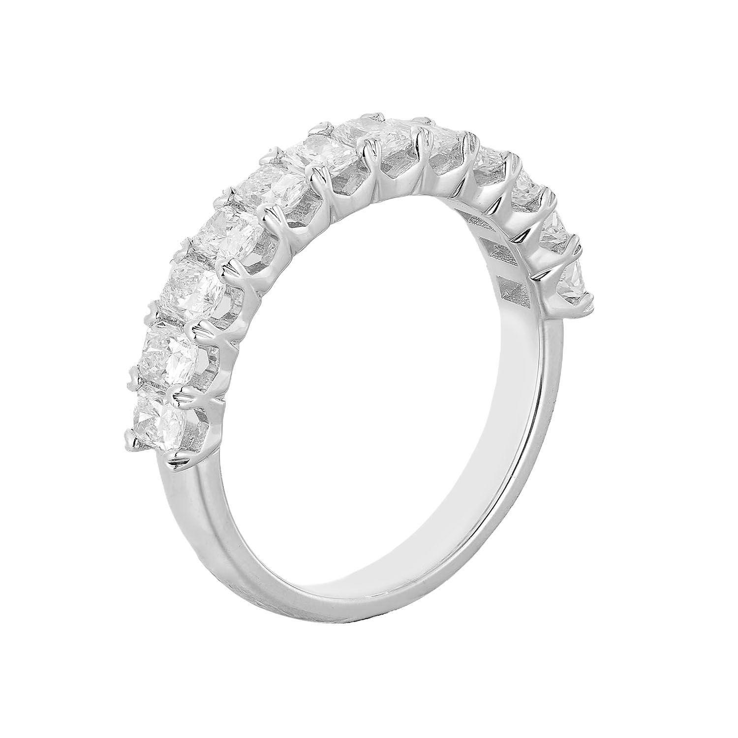 14K White/Yellow Gold Lab Grown Diamond Wedding Band MZ11569-3, Colour: 14KW-3.17g-1.662ct-LG