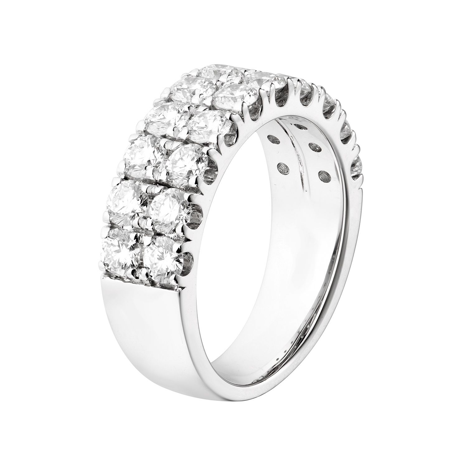 14K White Gold Lab Grown Diamond Wedding Band MZ7710, Colour: 14KWhtie