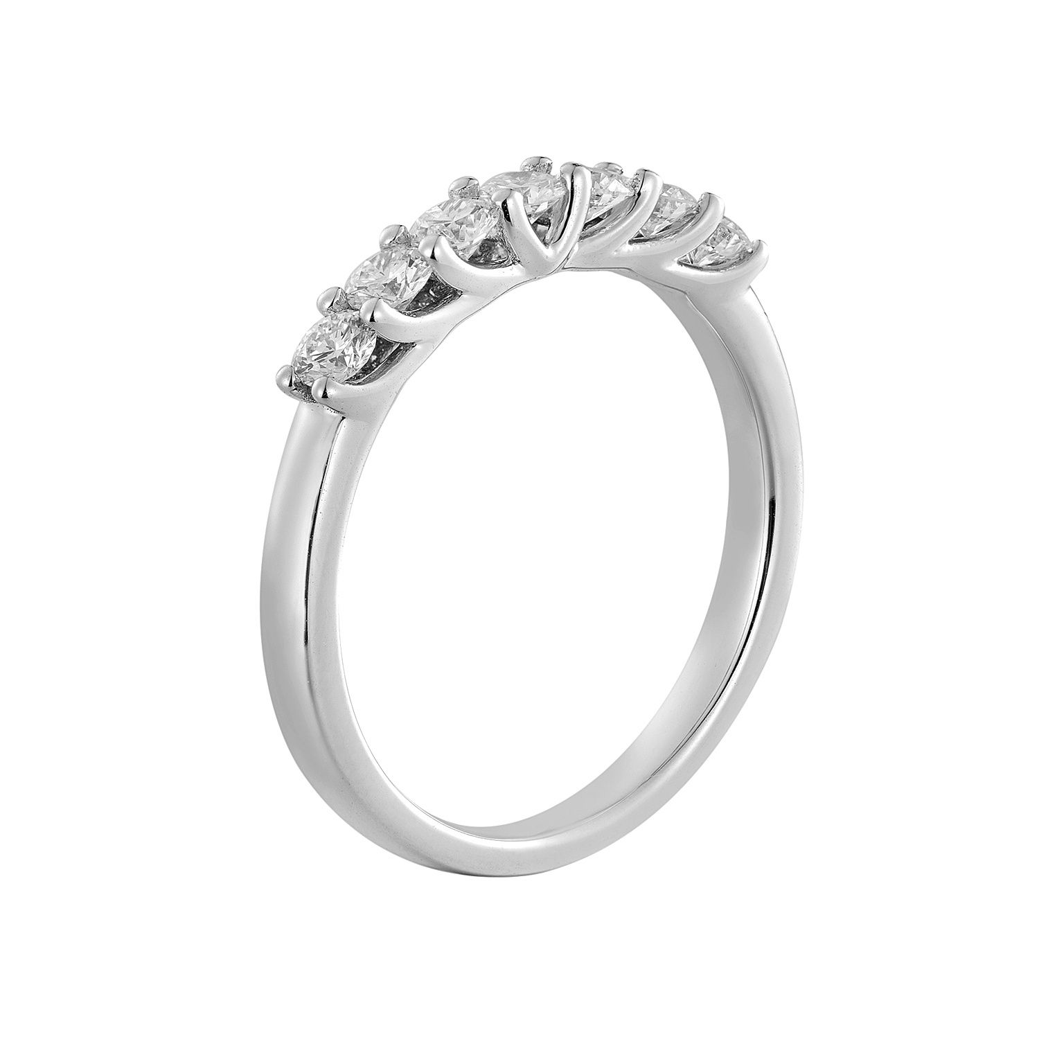 14K White/Yellow Gold Natural Diamond Wedding Band MZ5756, Colour: 14KW-2.78g-0.529ct-ND
