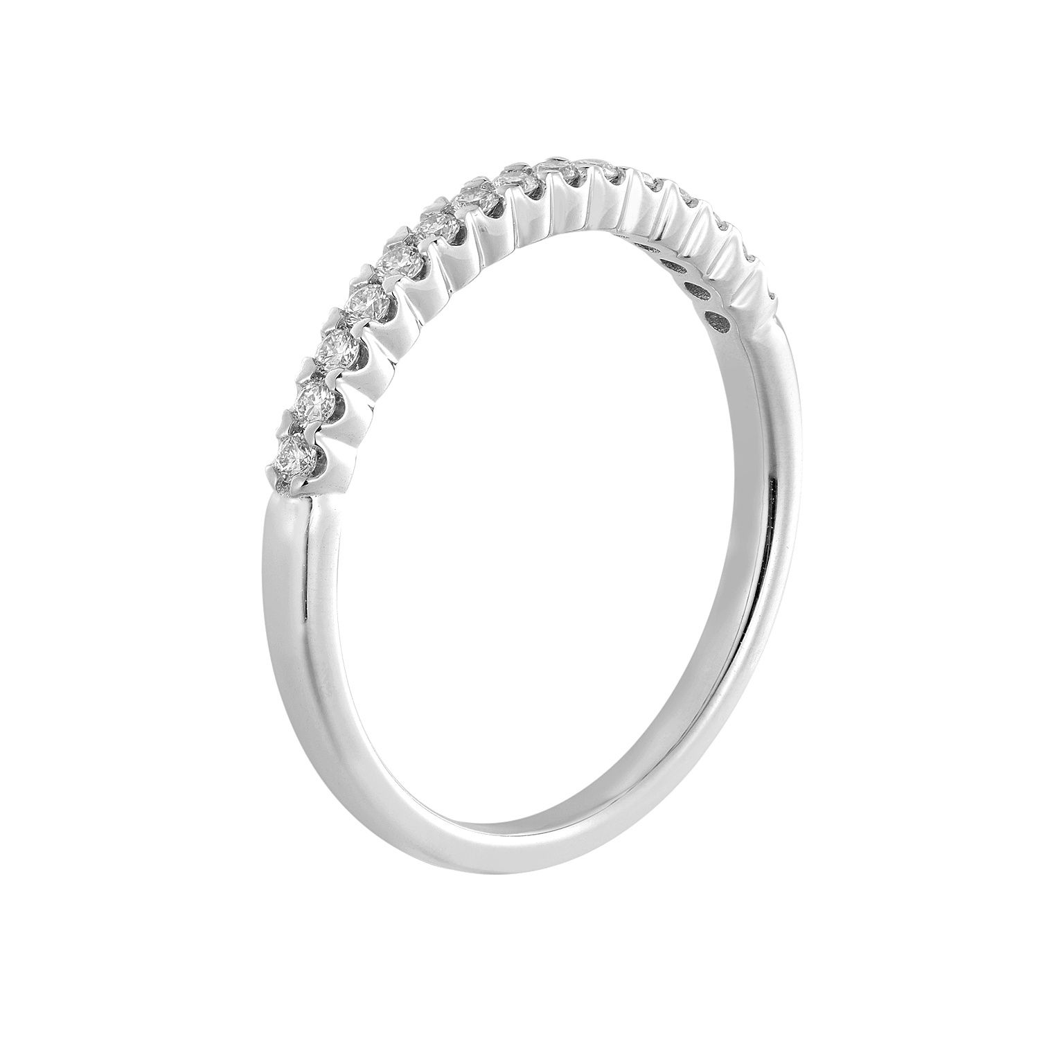 14K White Gold Lab Grown Diamond Wedding Band MZ5821