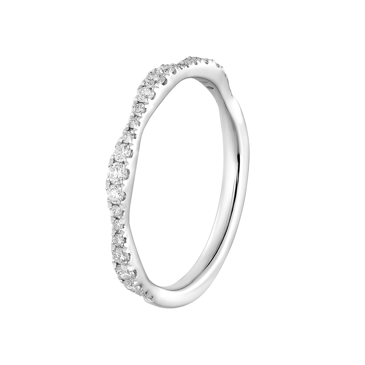 14K White/Yellow Gold Natural Diamond Wedding Band MZ5007, Colour: 14KW-1.6g-0.261ct-ND