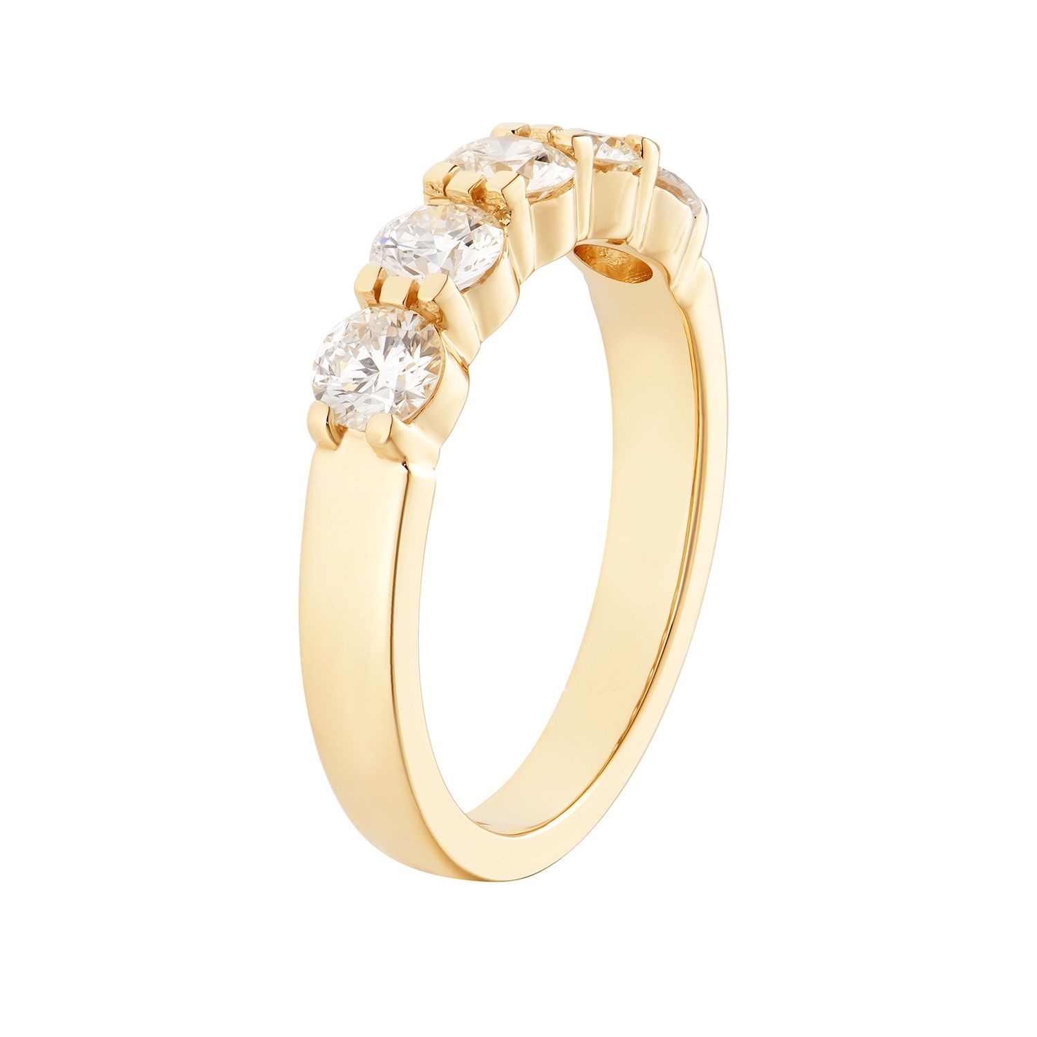 14K White/Yellow  Gold Lab Grown Diamond Wedding Band MZ6742, Colour: 14KY-3.64g-1.106ct-LG