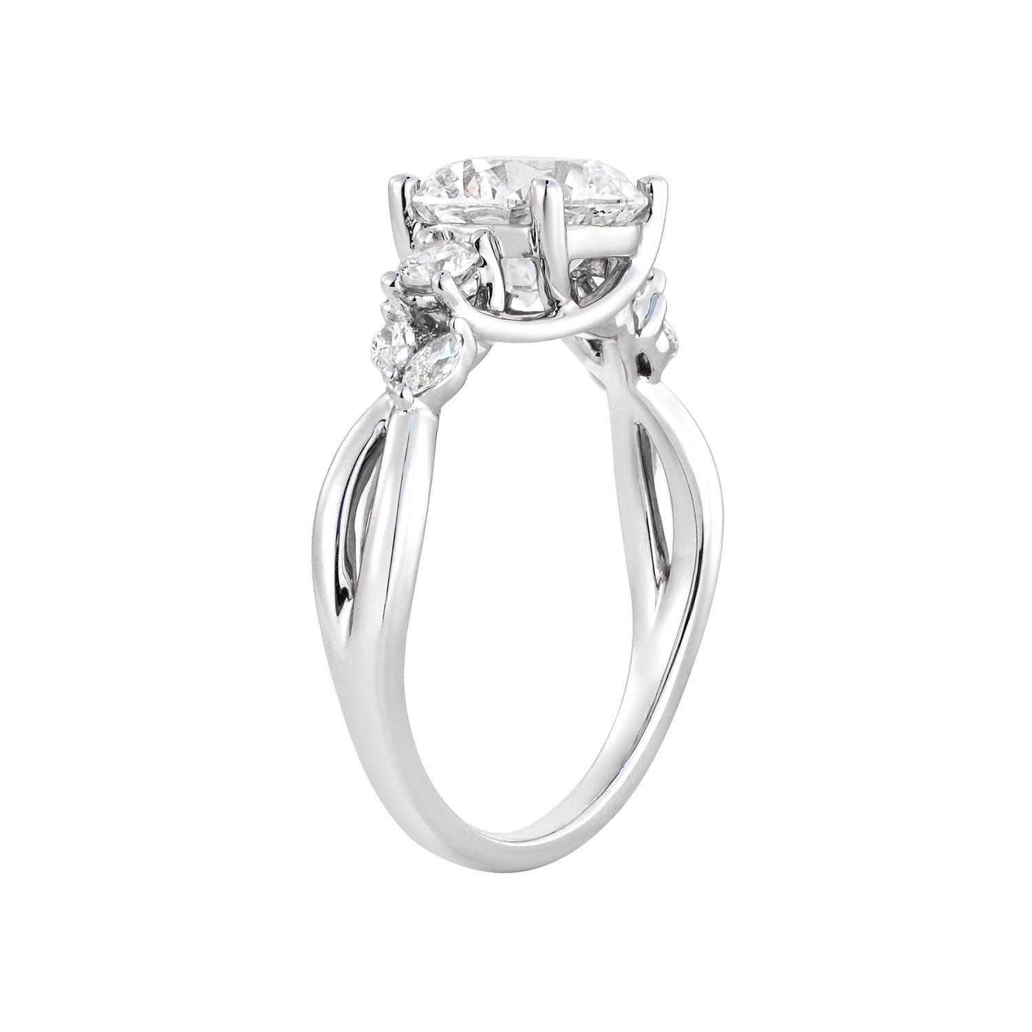 IGI Certificate 14K White/Yellow Gold Lab Grown Diamond Engagement Ring MZ30304, Colour: 14KW-3.47g-2.286ct-LG