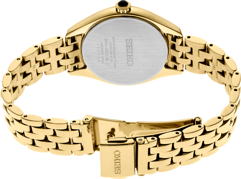 Seiko Essentials GP Quartz White Dial Stainless Steel Women's Watch SUR538