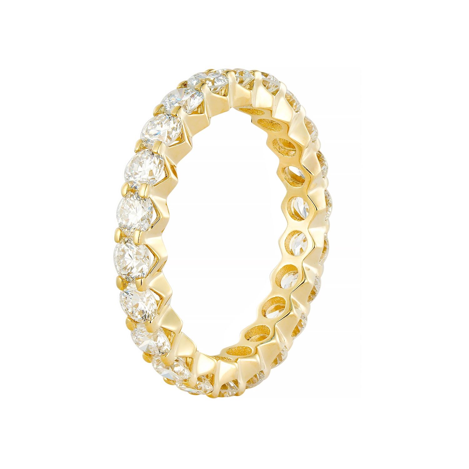14K White/Yellow Gold Lab Grown Diamond Eternity Band MZ2538, Colour: 14KY-2.64g-2.188ct-LG