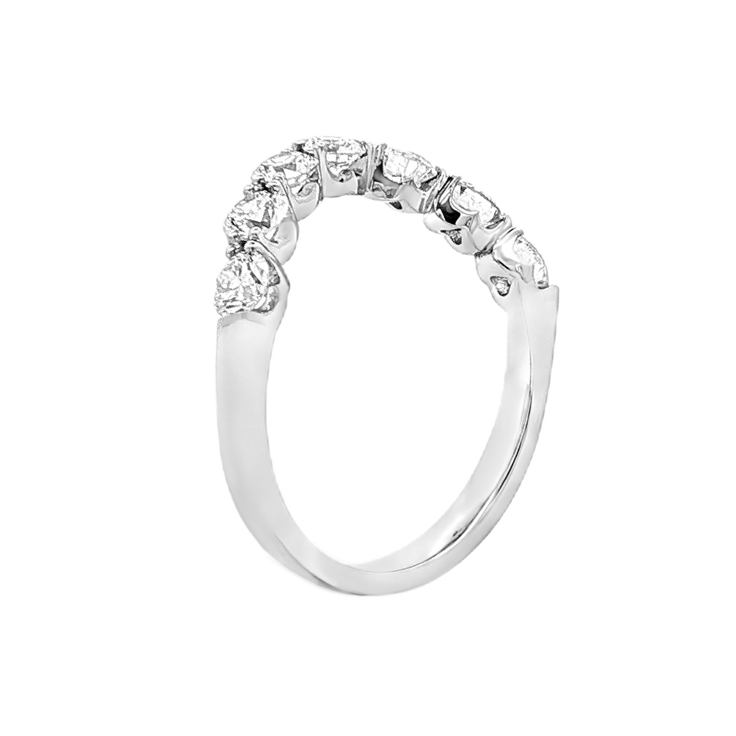 14K Yellow/White Gold Lab Grown Diamond Wedding Band MZ2537, Colour: 14KW-2.64g-0.965ct-LG