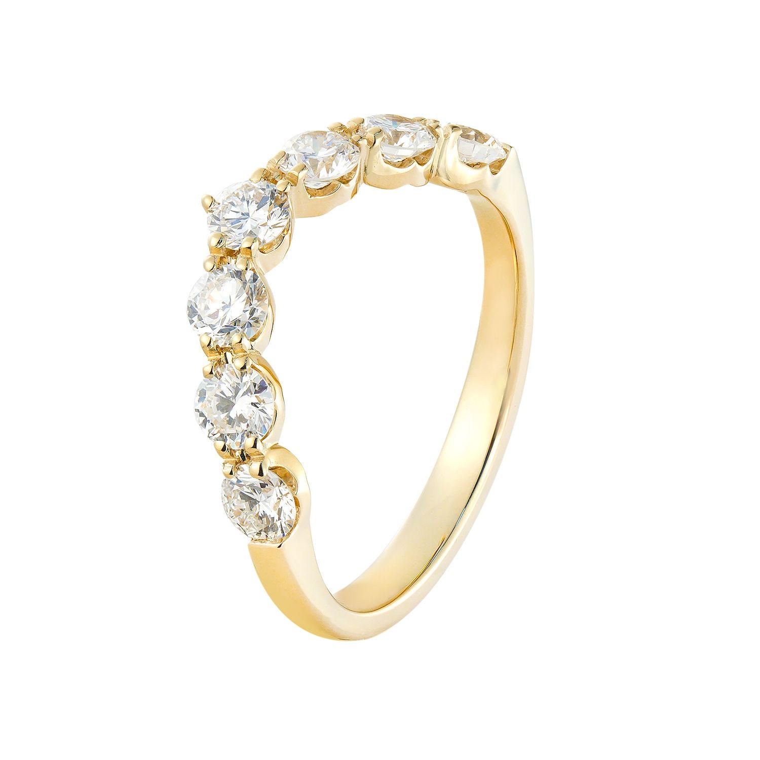 14K Yellow/White Gold Lab Grown Diamond Wedding Band MZ2537, Colour: 14KY-2.65g-0.98ct-LG