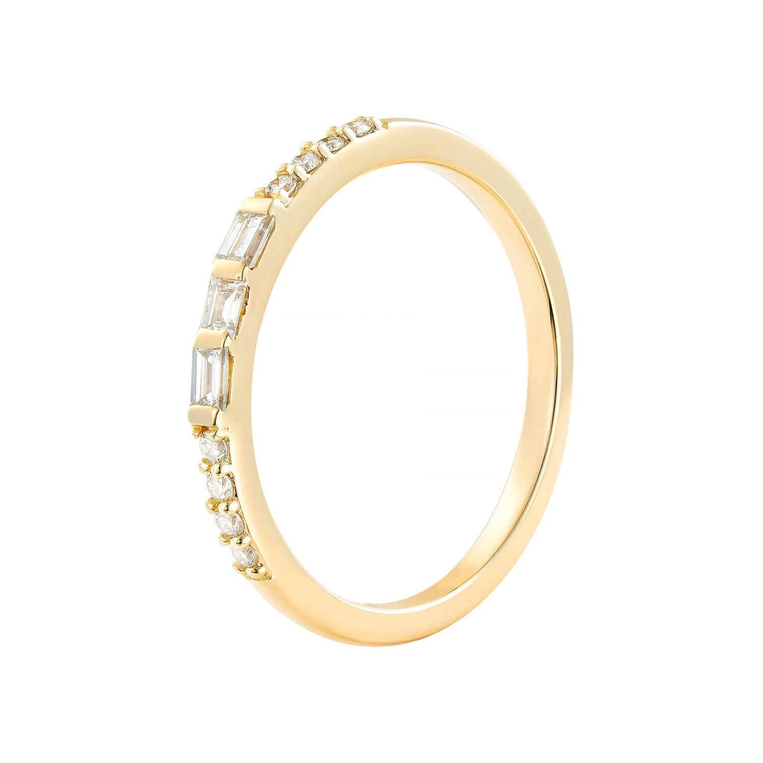 14K White/Yellow Gold Lab Grown Diamond Wedding Band MZ11782, Colour: 14KY-1.76g-0.22ct-LG