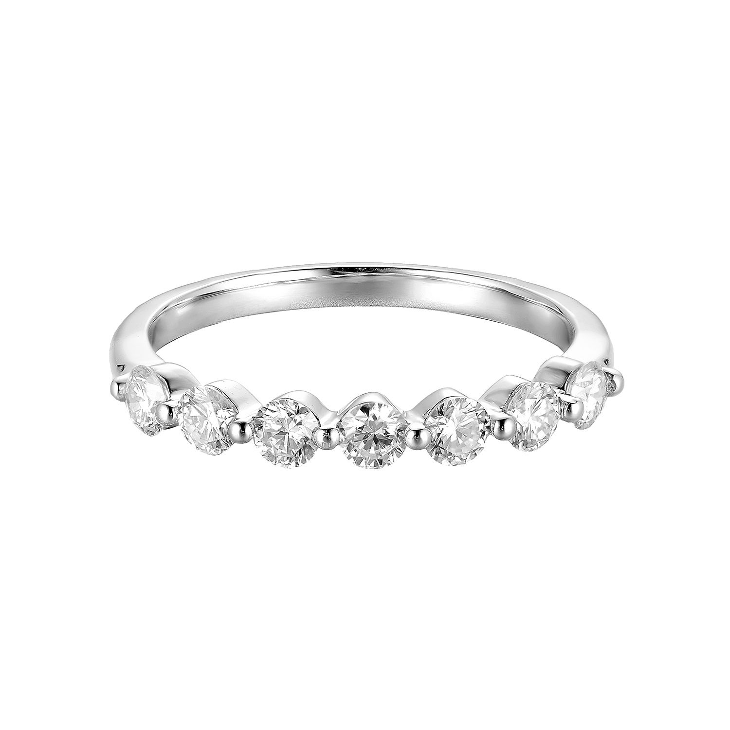 14K White/Yellow Gold Lab Grown Diamond Wedding Band D2561-6, Colour: 14KW