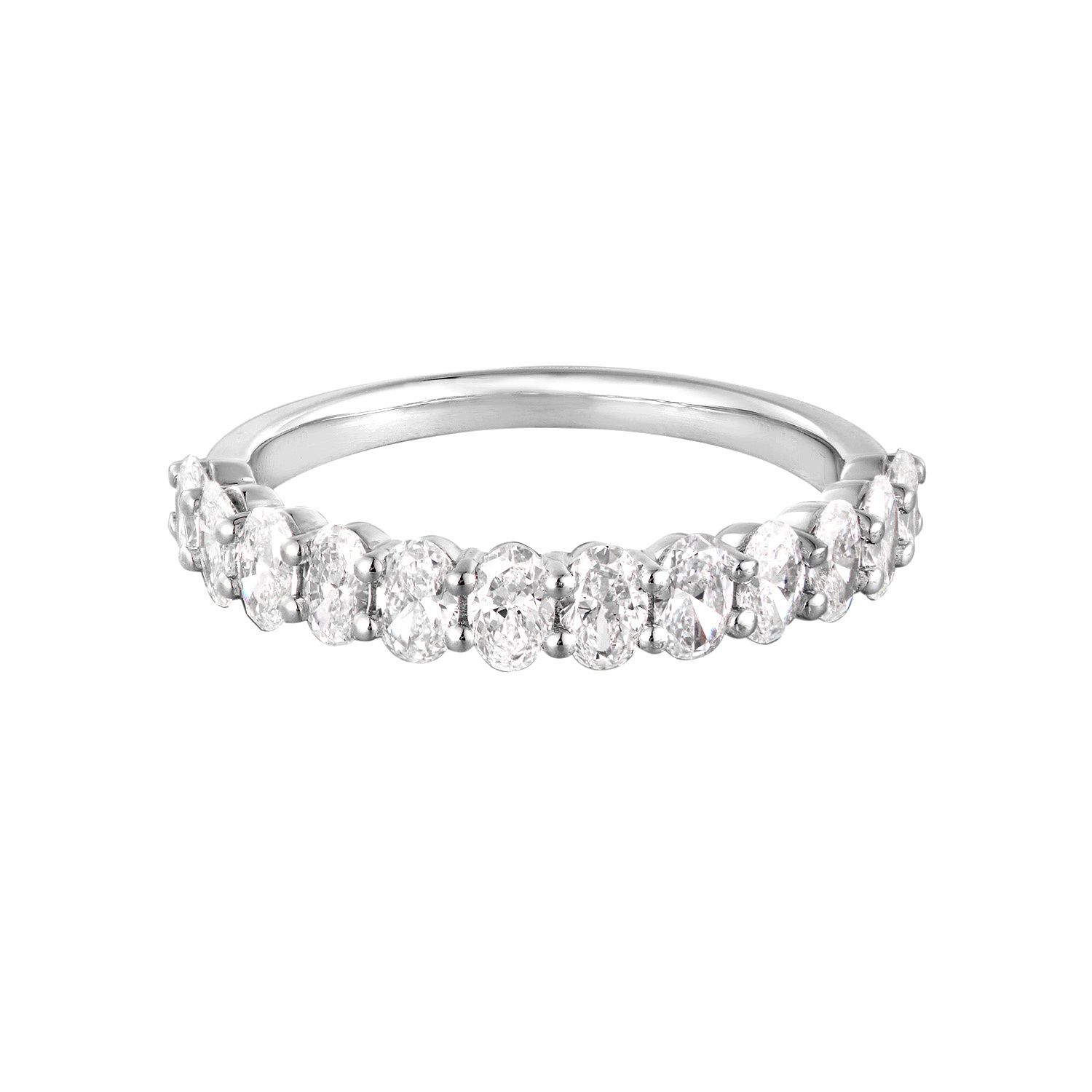 14K White Gold Lab Grown Diamond Wedding Band MZ11914, Colour: 14kw-2.22g-1.091ct-LG