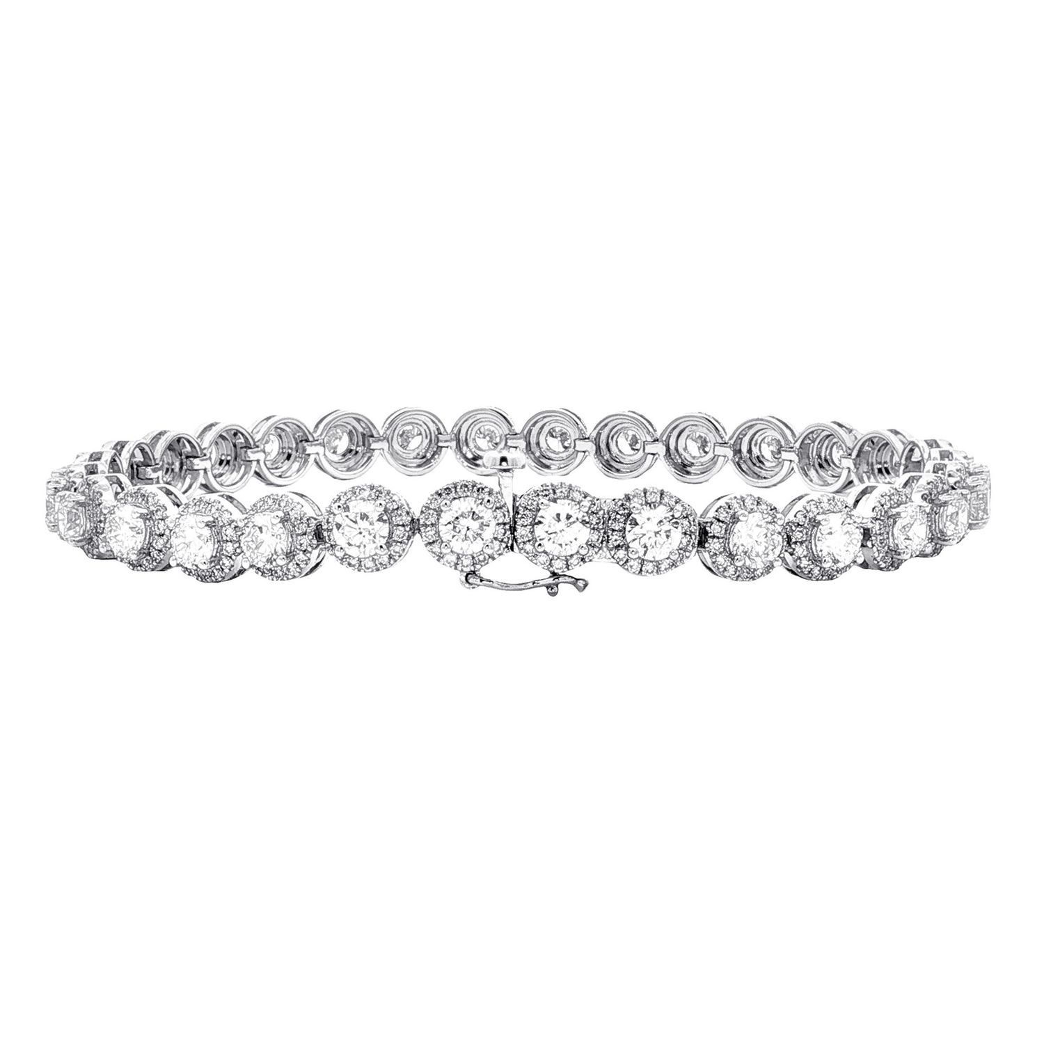 14K White Gold Lab Grown Diamond Bracelet MZ9227-1