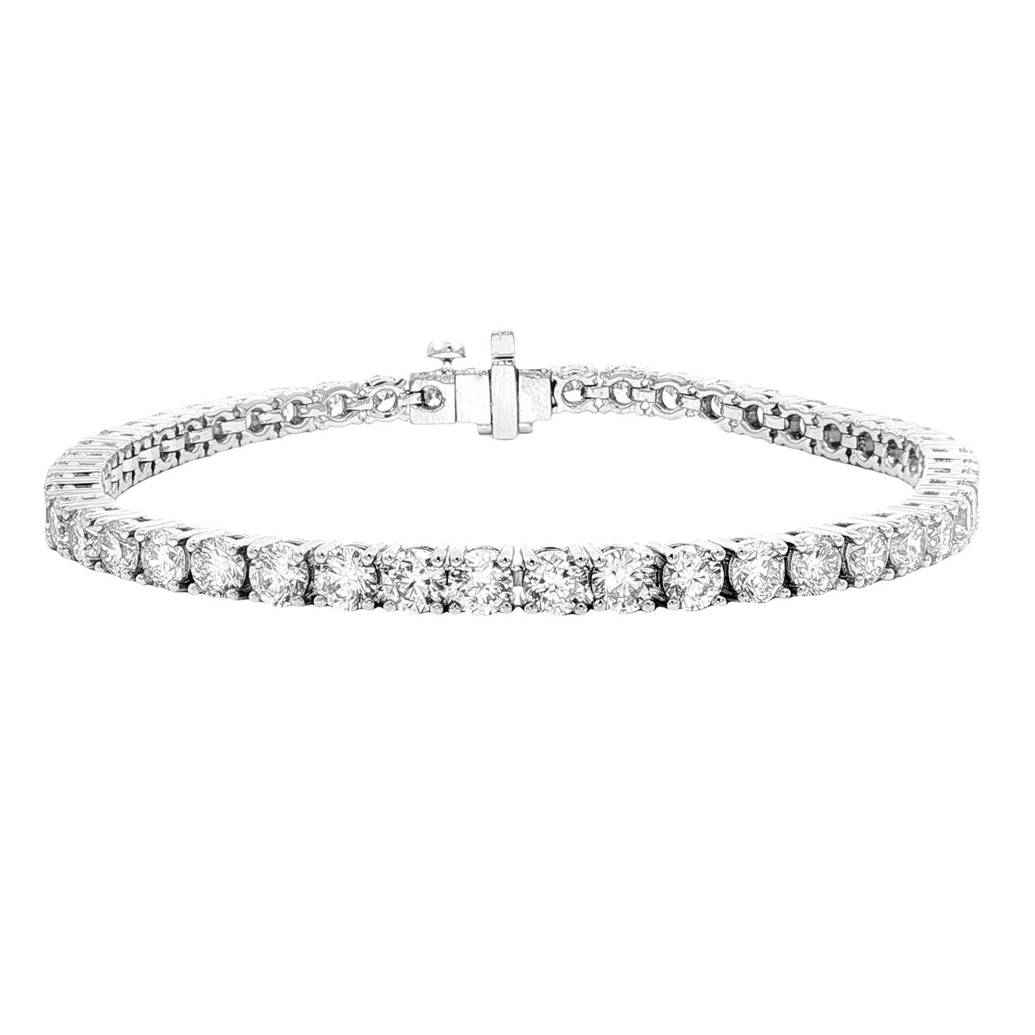 14K White Gold Lab Grown Diamond Bracelet MZ10575