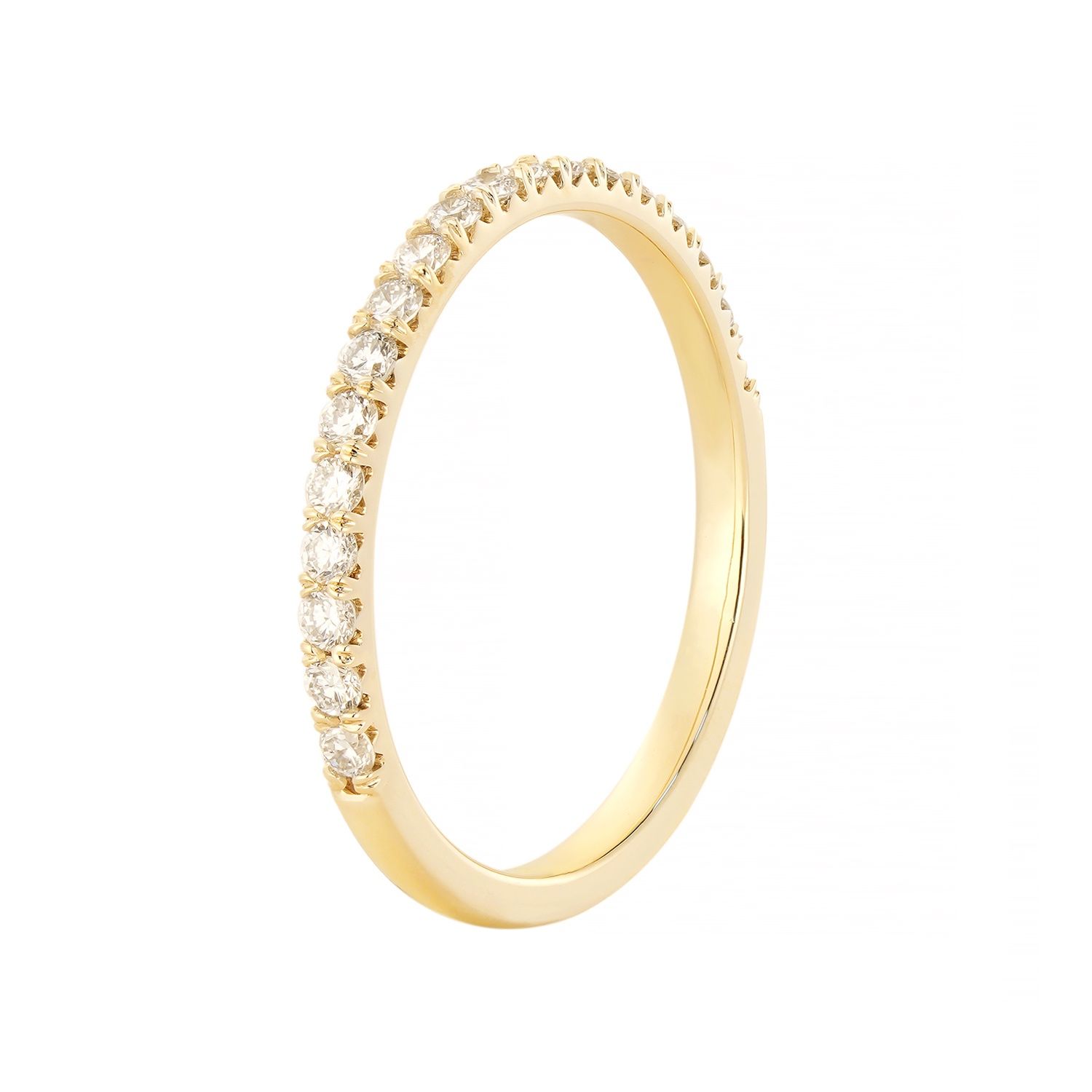 14K Yellow Gold Natural Diamond Wedding Band GP27-1.6mm50%, stone: 14KY-1.35g-0.335ct-ND