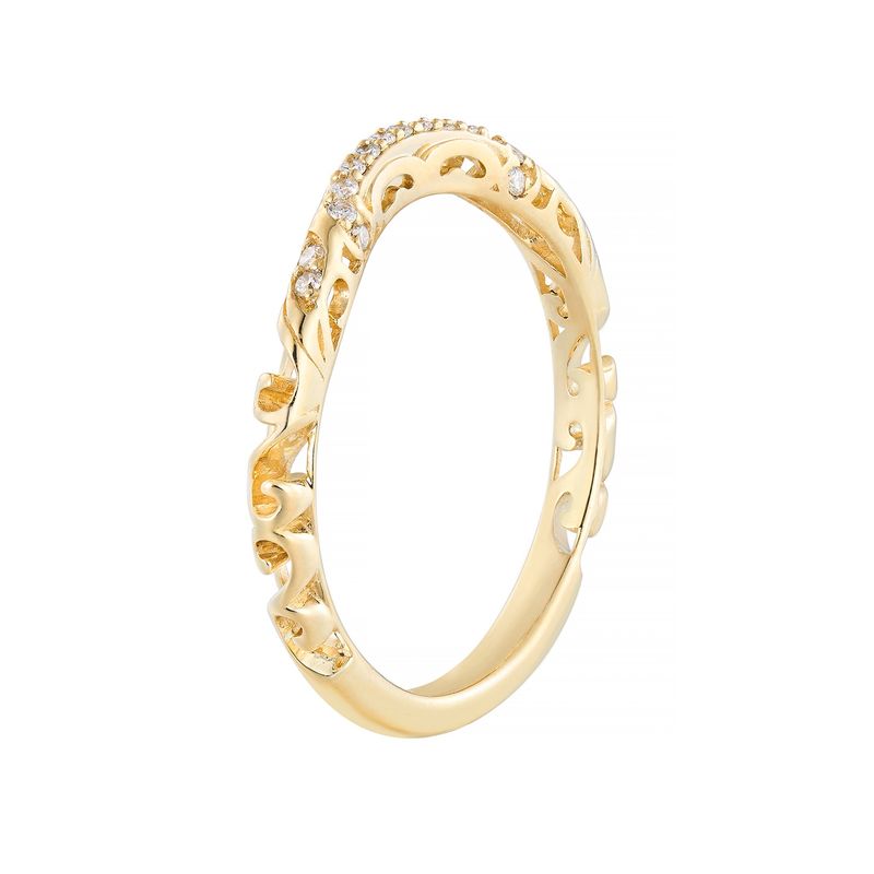 14K Yellow Gold Lab Grown Diamond Wedding Band MZ2600